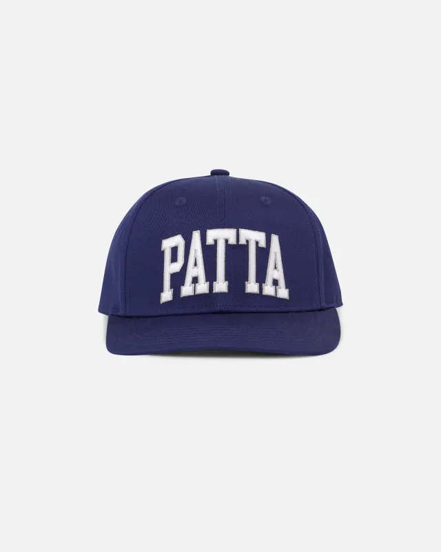 Patta Arc logo Snapback Cap (Black/Estate Blue (Estate Blue) made by Patta