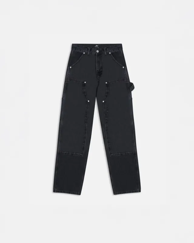 Patta Double Knee Denim Pants (Black Denim) sold by Patta