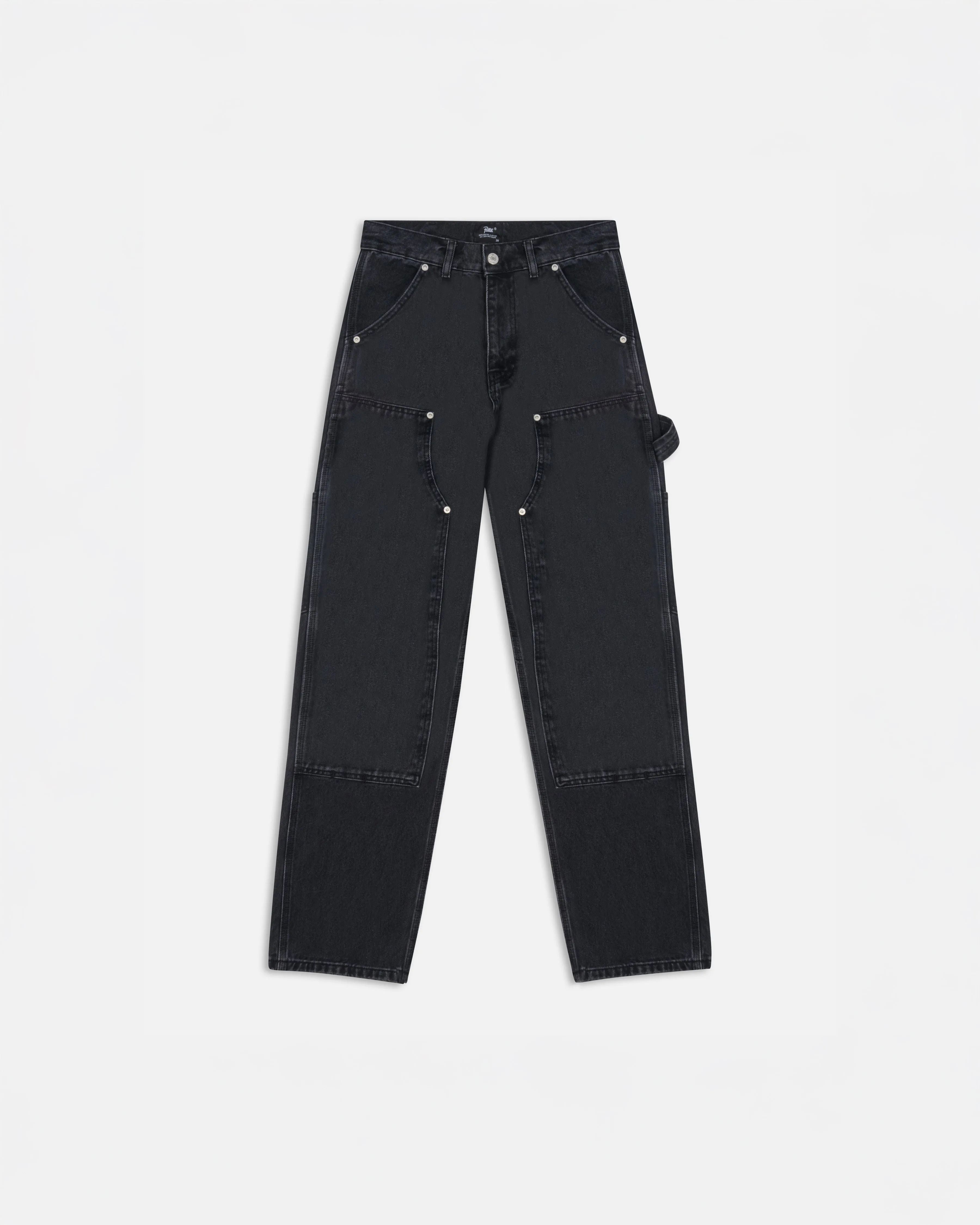 Patta Double Knee Denim Pants (Black Denim) sold by Patta