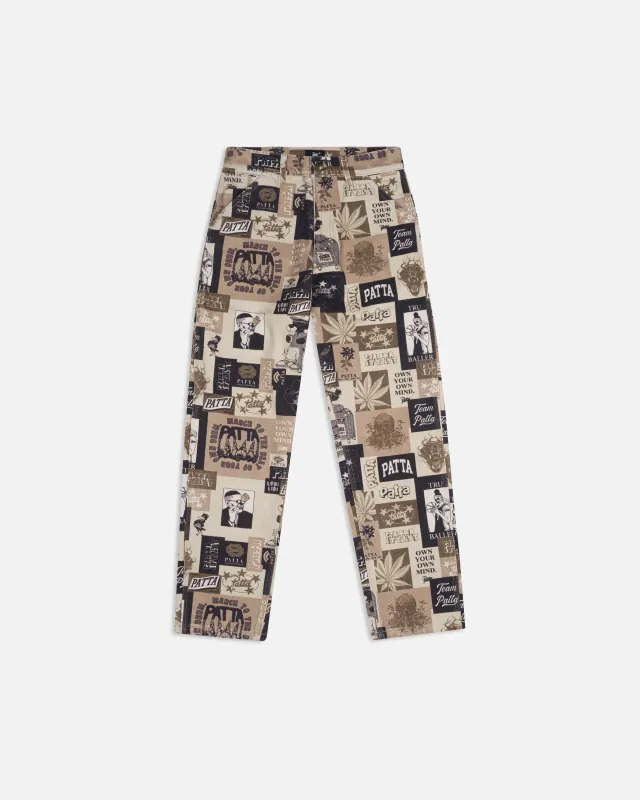 Patta Collage Canvas Pants (Multi) sold by Patta