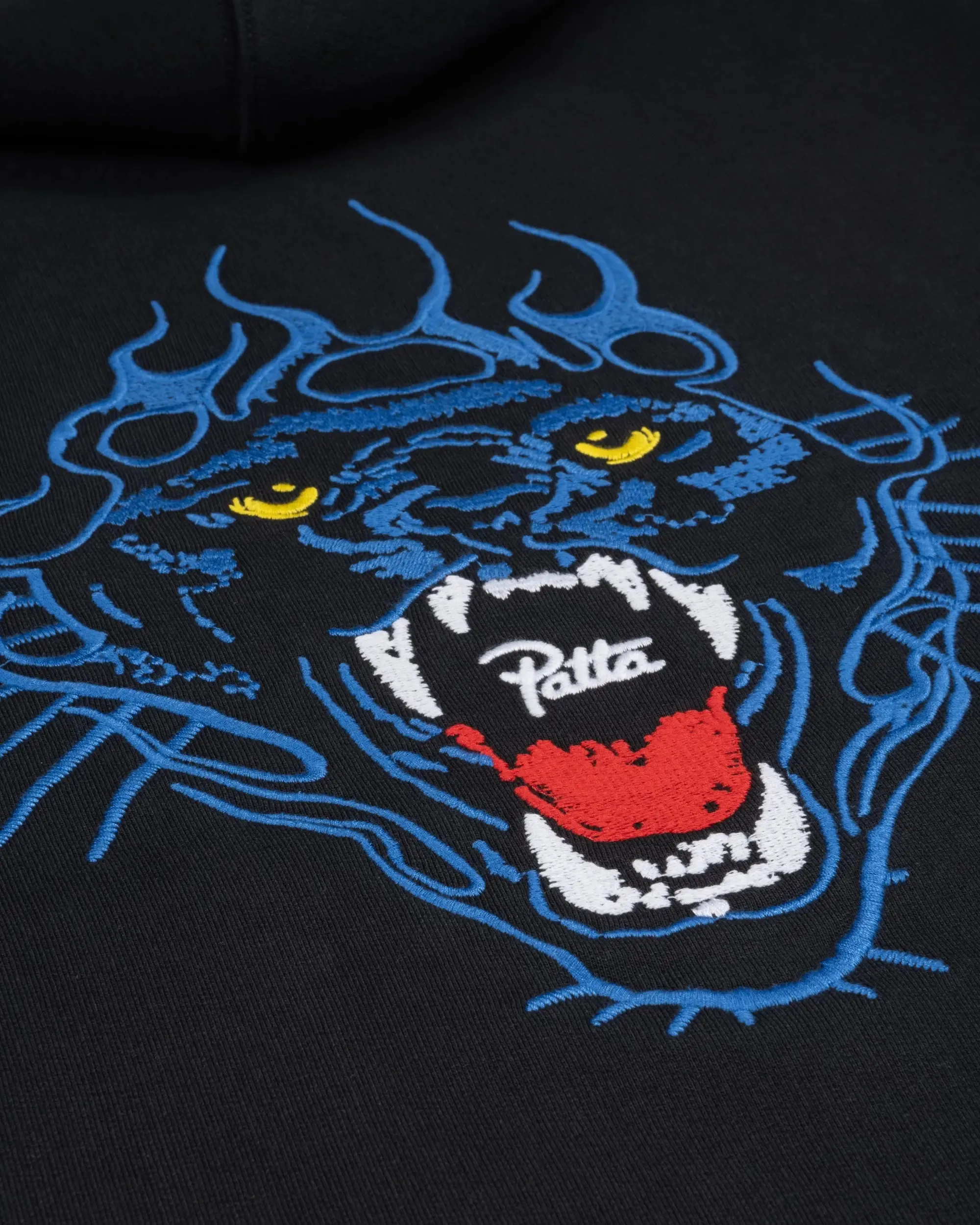 Patta Embroidered Fire Panther Hooded Sweater (Black) sold by Patta product image thumbnail 5