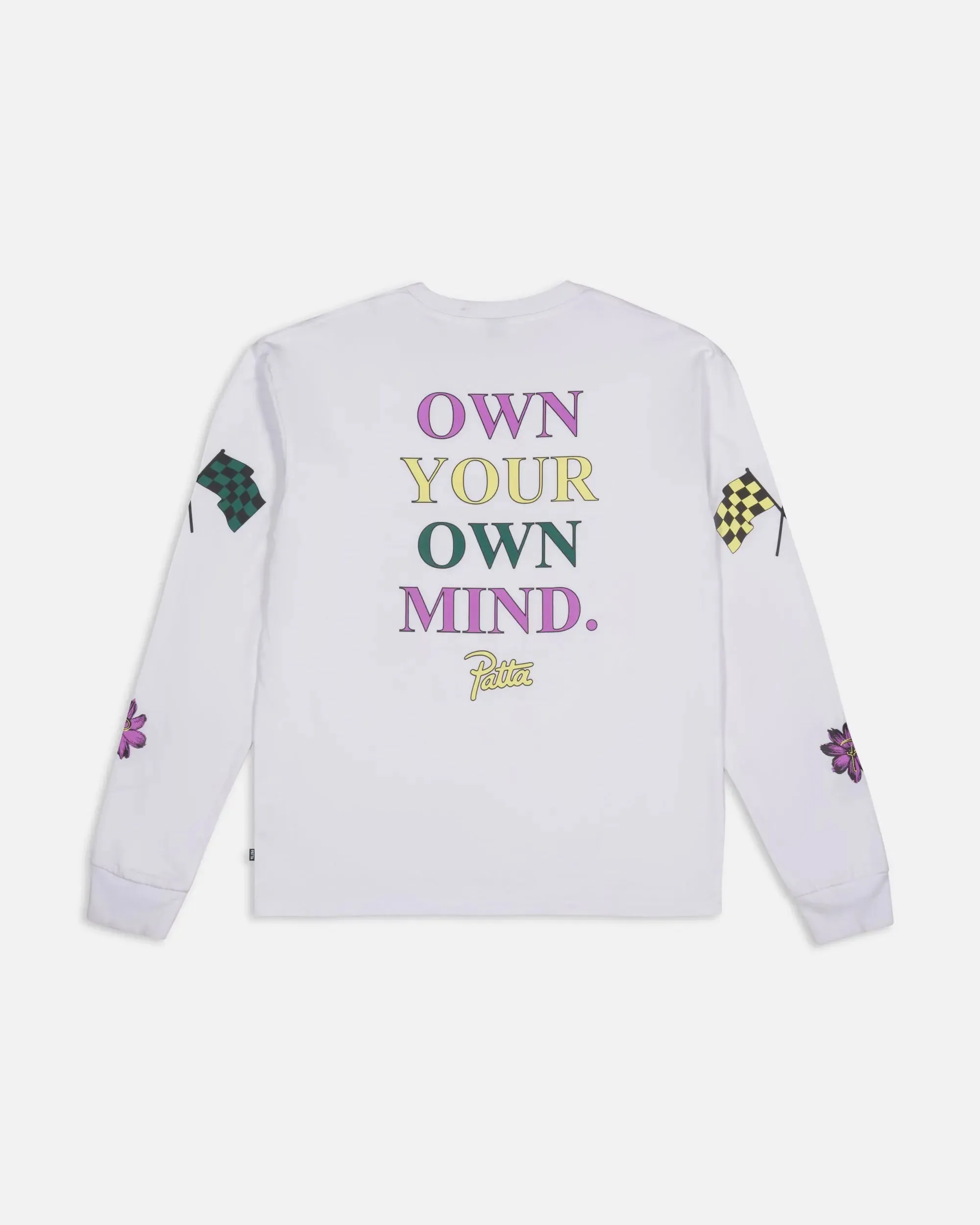 Patta Own Your Own Mind Long Sleeve T-Shirt (White) sold by Patta product image thumbnail 2