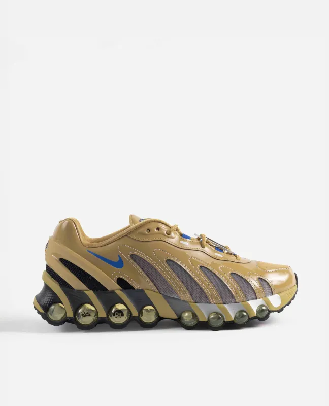 Patta x Nike Air Max DN8 SP (Club Gold/Game Royal-Metallic Silver) sold by Patta