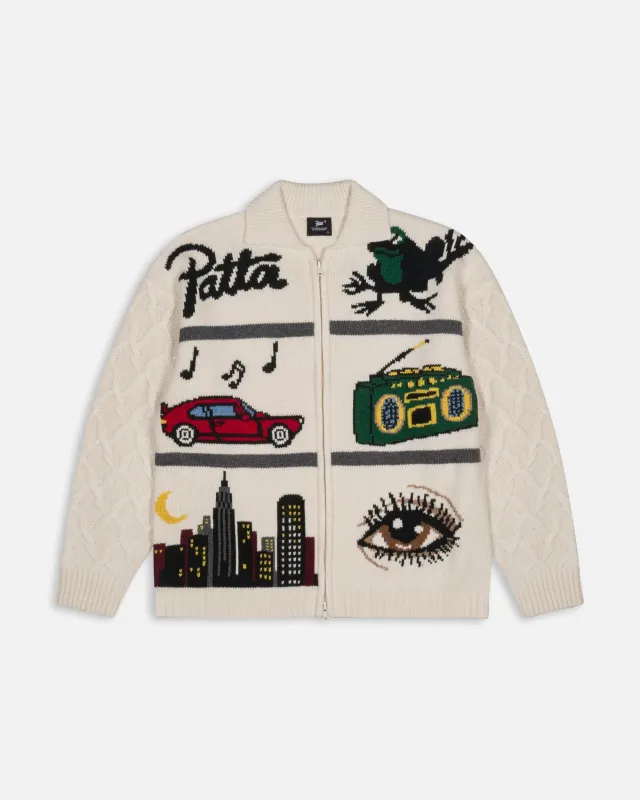 Patta Perfect Day Knitted Cardigan (Peyote) sold by Patta