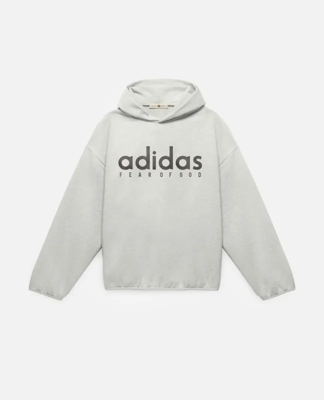 adidas Fear Of God Heather Fleece Hoodie (Medium Grey Heather) sold by Patta