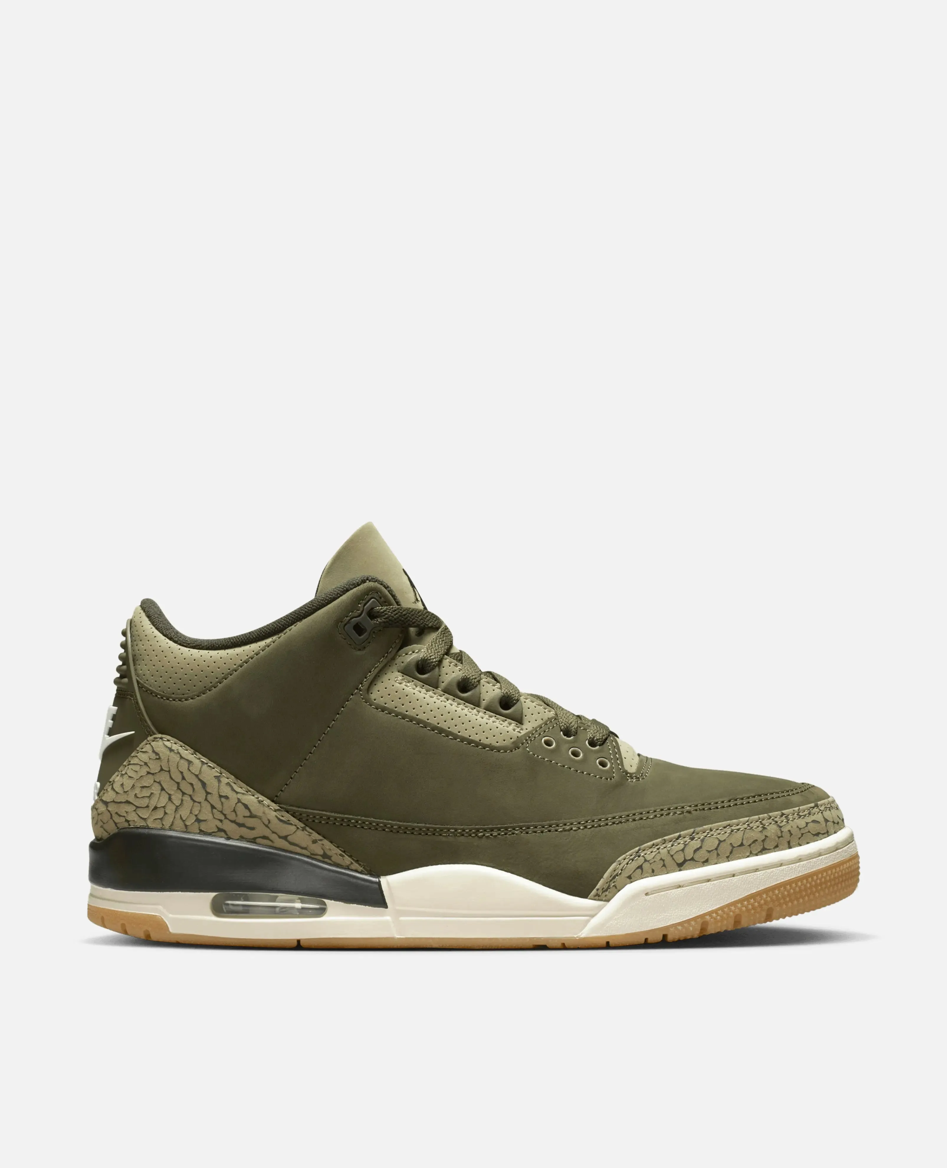 Nike Air Jordan 3 Retro (Medium Olive/Sequoia-Neutral Olive-Sail) sold by Patta