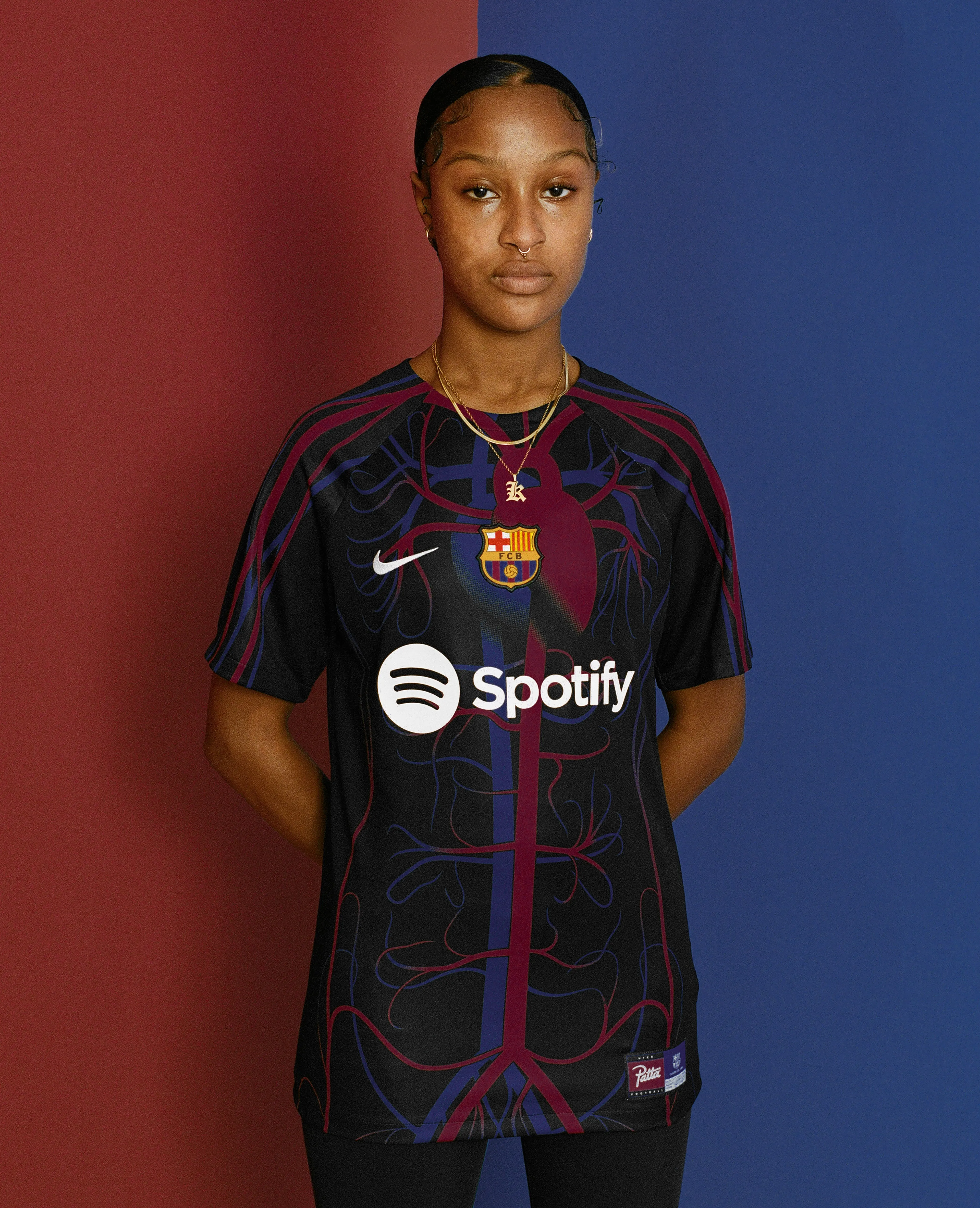 FCB x Patta Culers del Món Men's Pre-Match Jersey (Black/Black/White) sold by Patta product image thumbnail 5