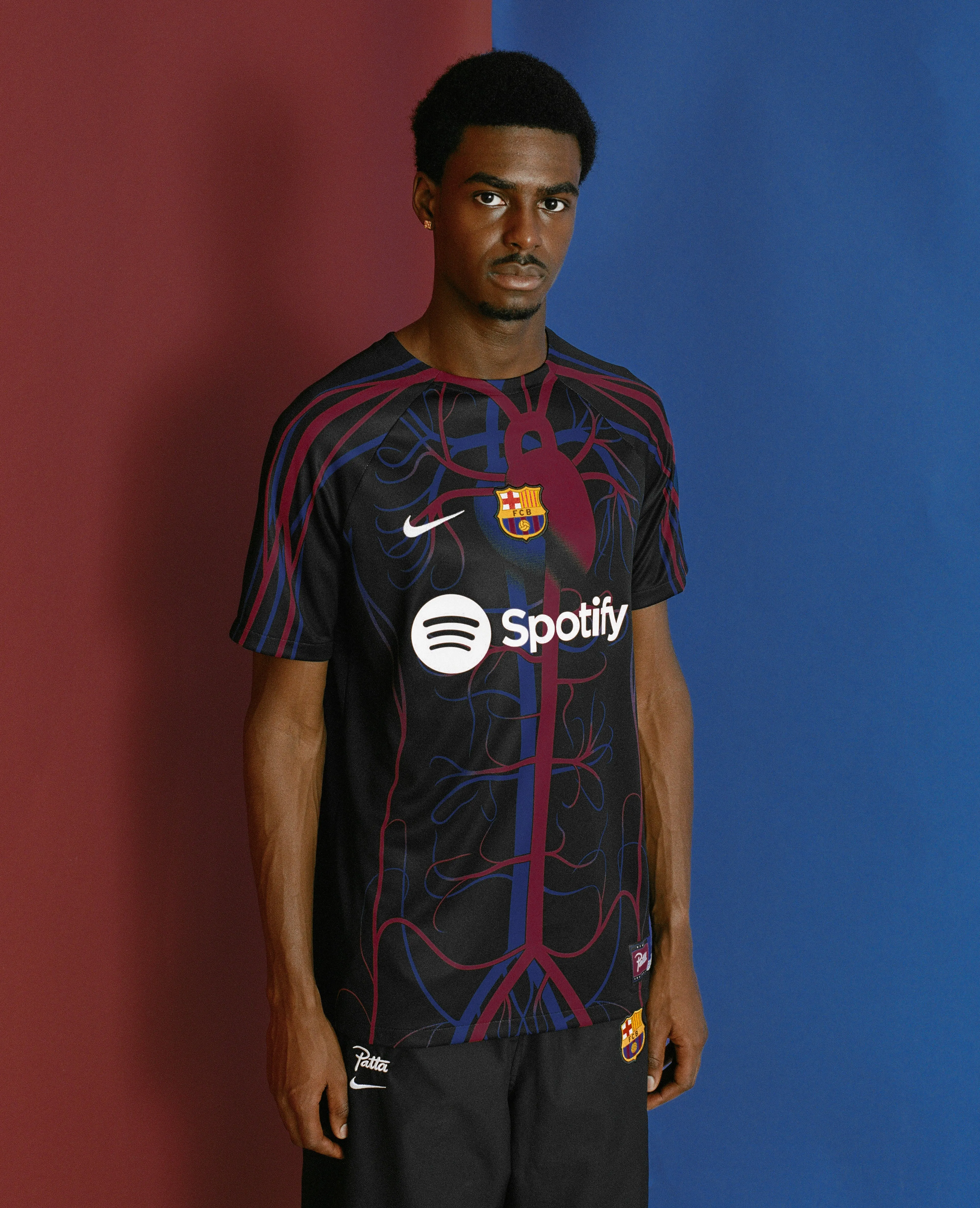 FCB x Patta Culers del Món Men's Pre-Match Jersey (Black/Black/White) sold by Patta product image thumbnail 3
