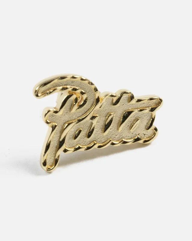 Patta Script Logo Plated Earring (Gold) sold by Patta