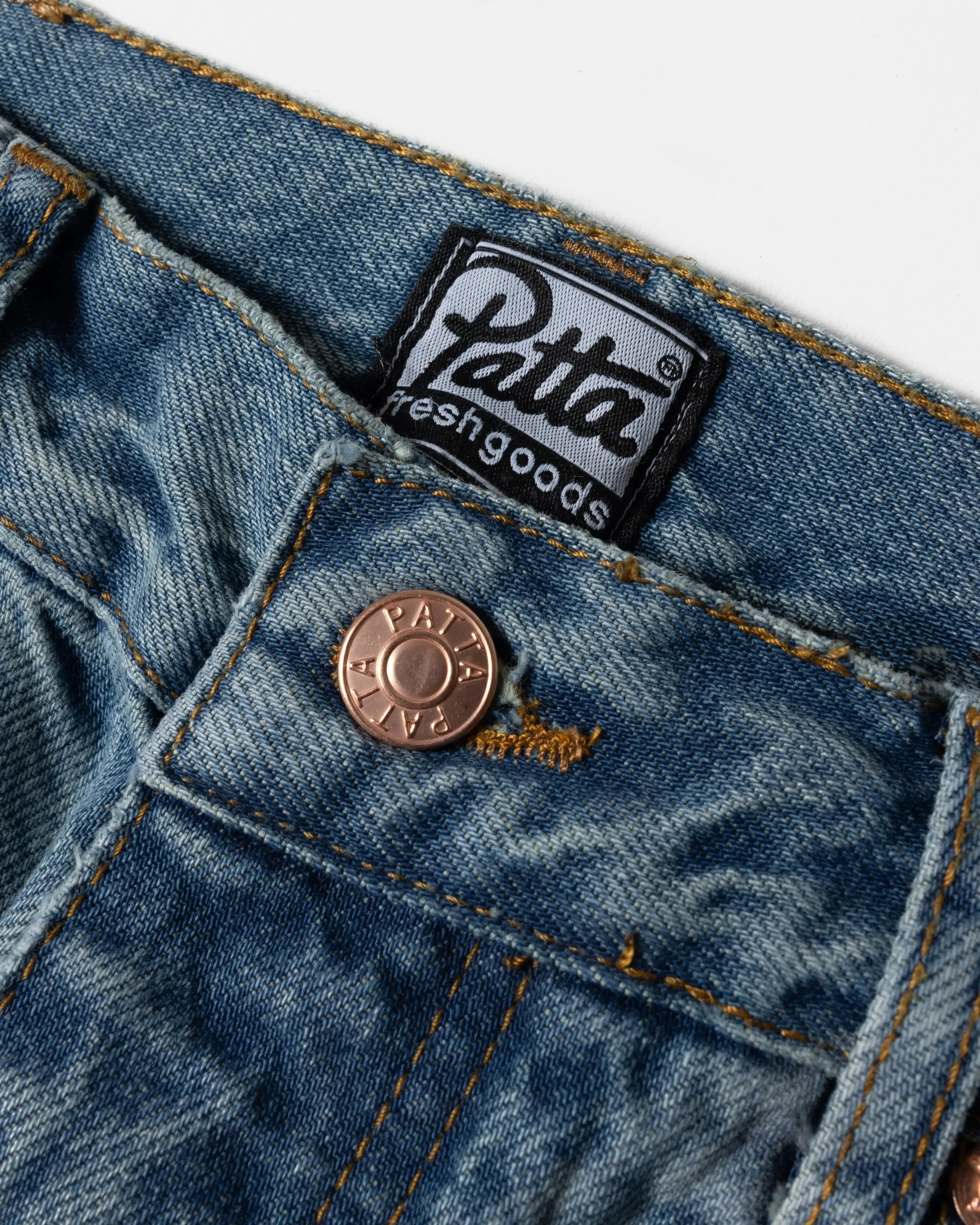 Patta x Joe Freshgoods Denim Pants (Sandwashed Blue Denim) sold by Patta product image thumbnail 4