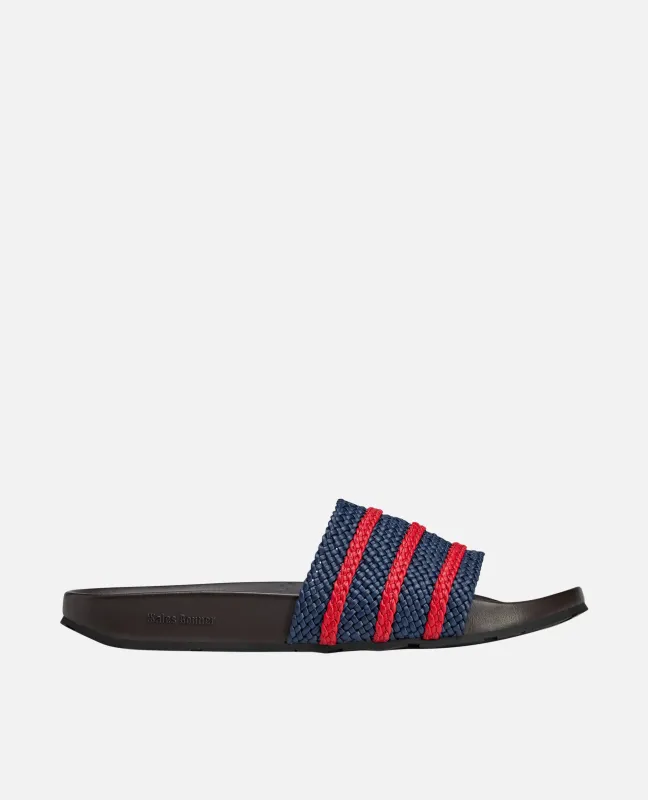 adidas Wales Bonner Adilette  (Night Indigo/Better Scarlet/Dark Brown) made by Adidas