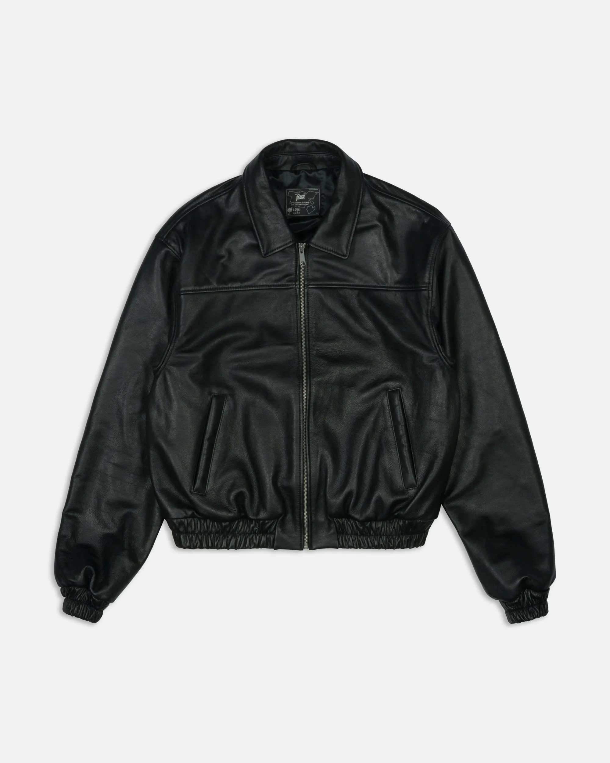 Patta Leather Bomber Jacket (Black) sold by Patta