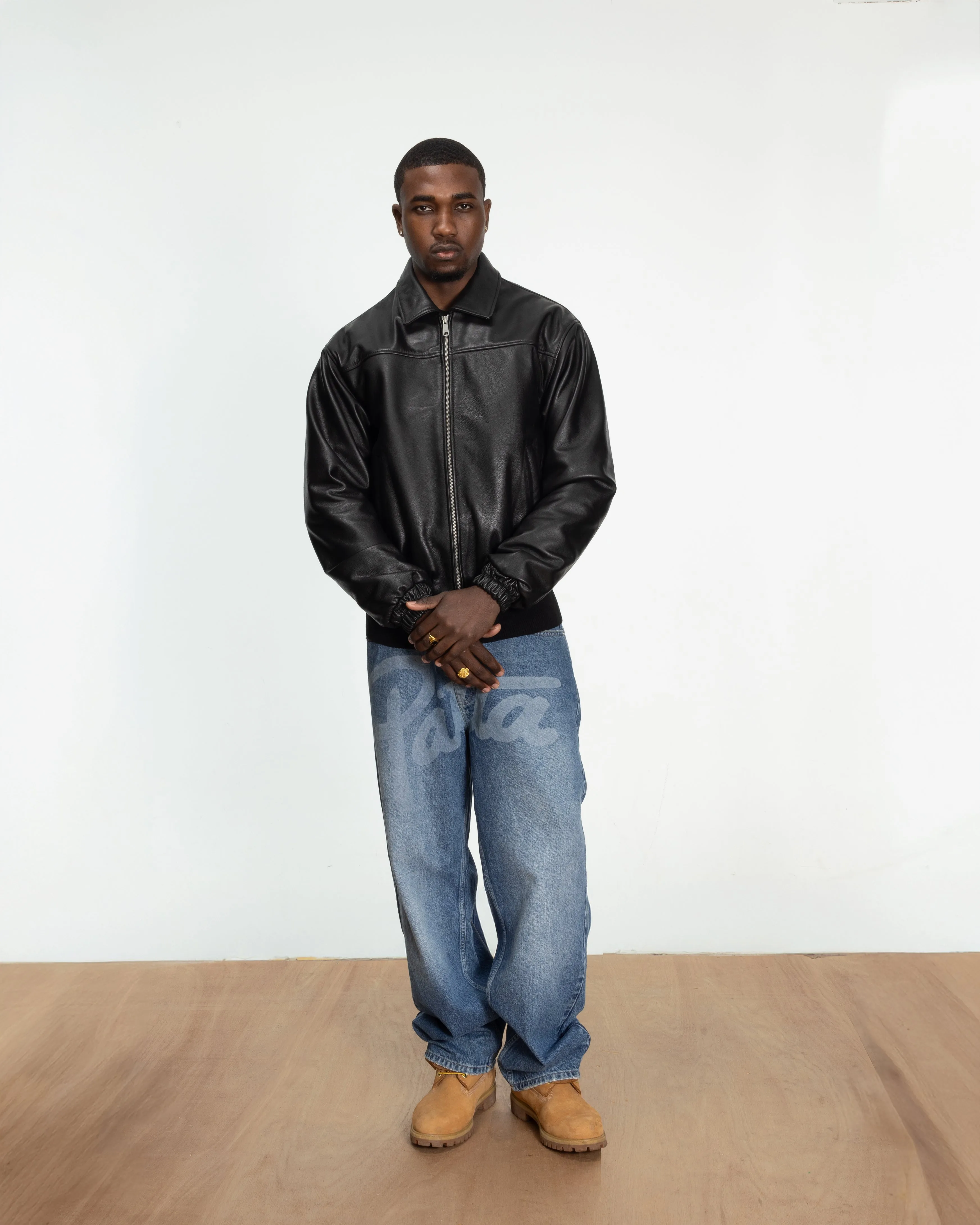 Patta Leather Bomber Jacket (Black) sold by Patta product image thumbnail 3