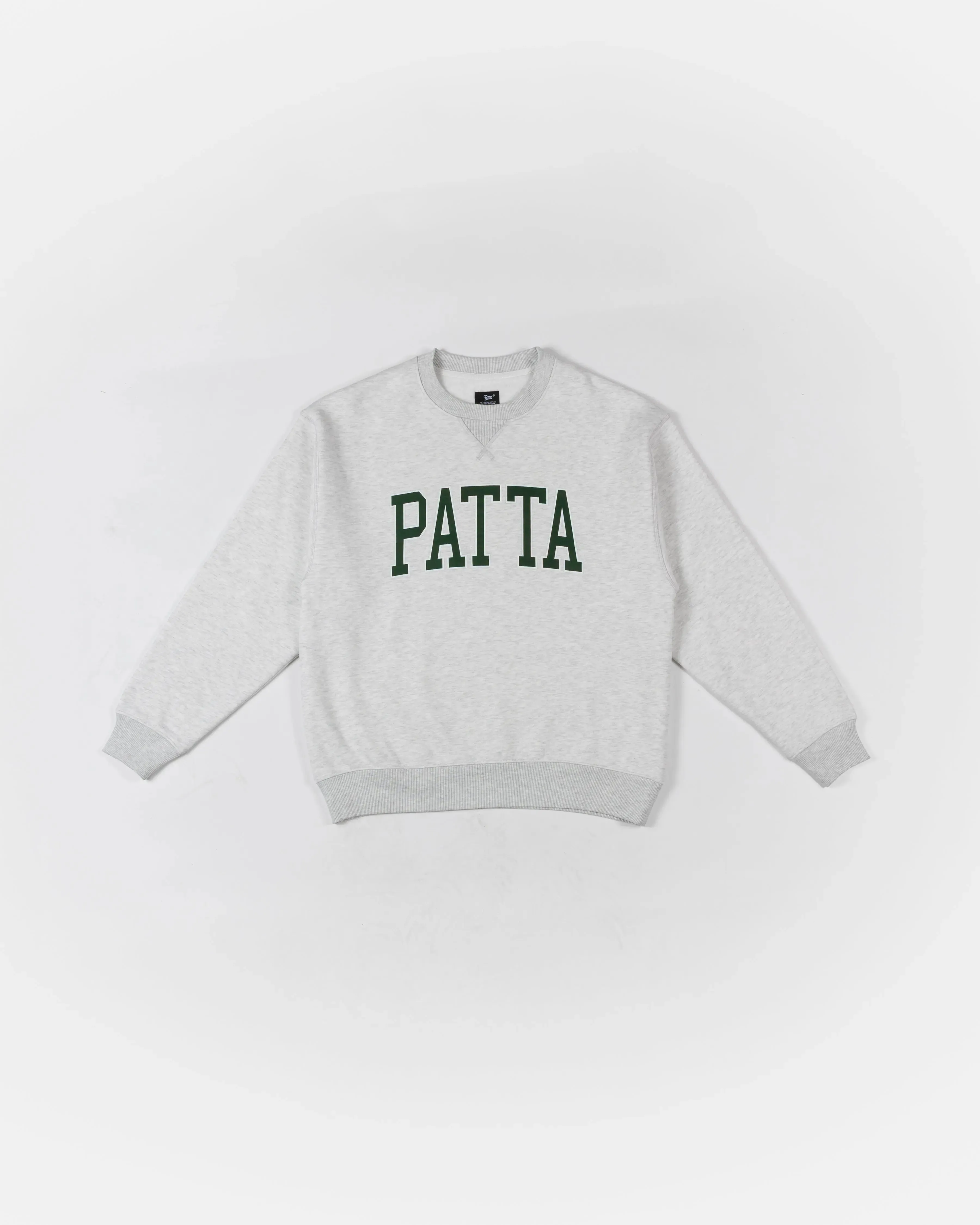 Patta Arc Logo Crewneck Sweater (Light Melange Grey) sold by Patta
