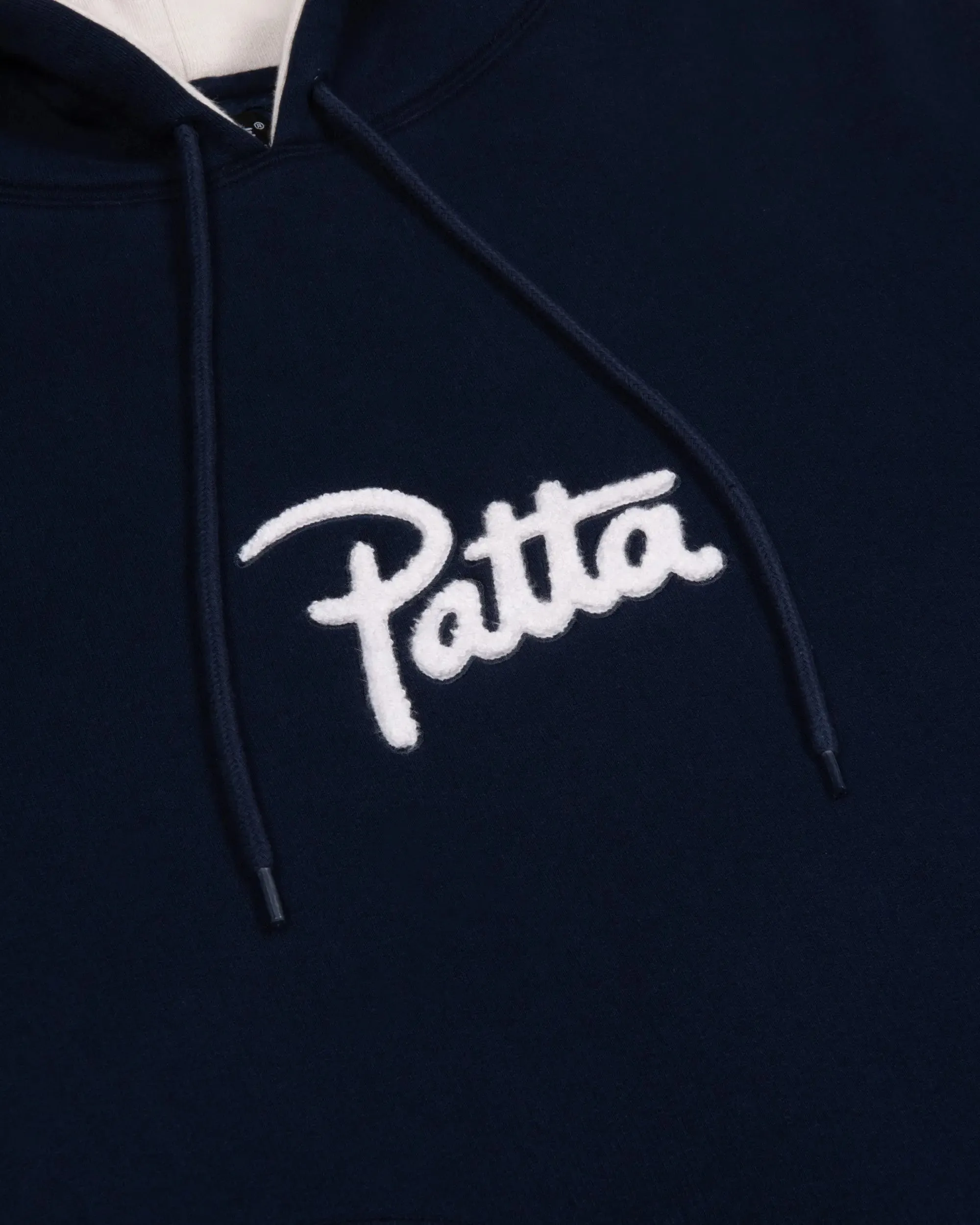 Patta Chenille Logo Hooded Sweater (Black Iris) sold by Patta product image thumbnail 5