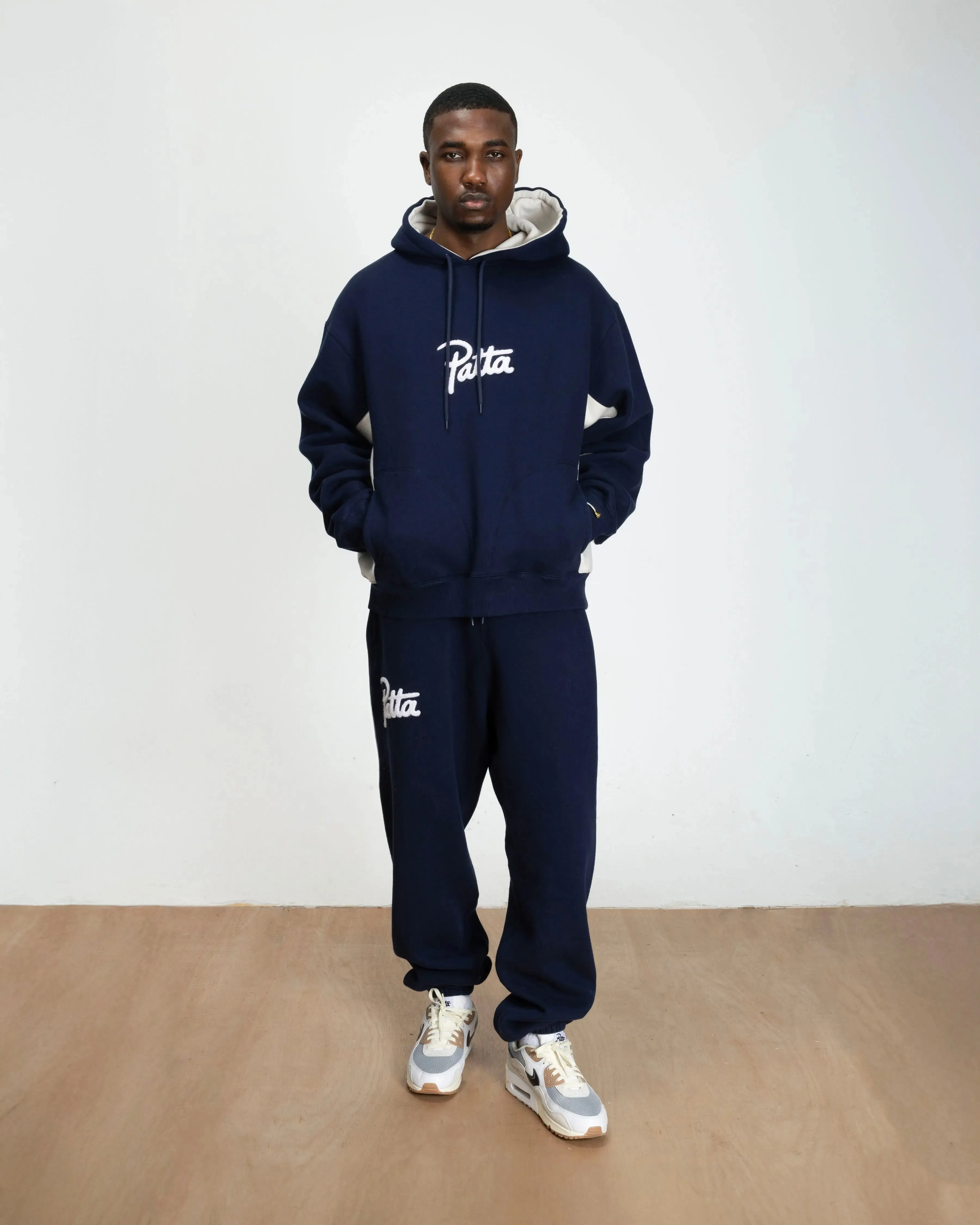 Patta Chenille Logo Hooded Sweater (Black Iris) sold by Patta product image thumbnail 4