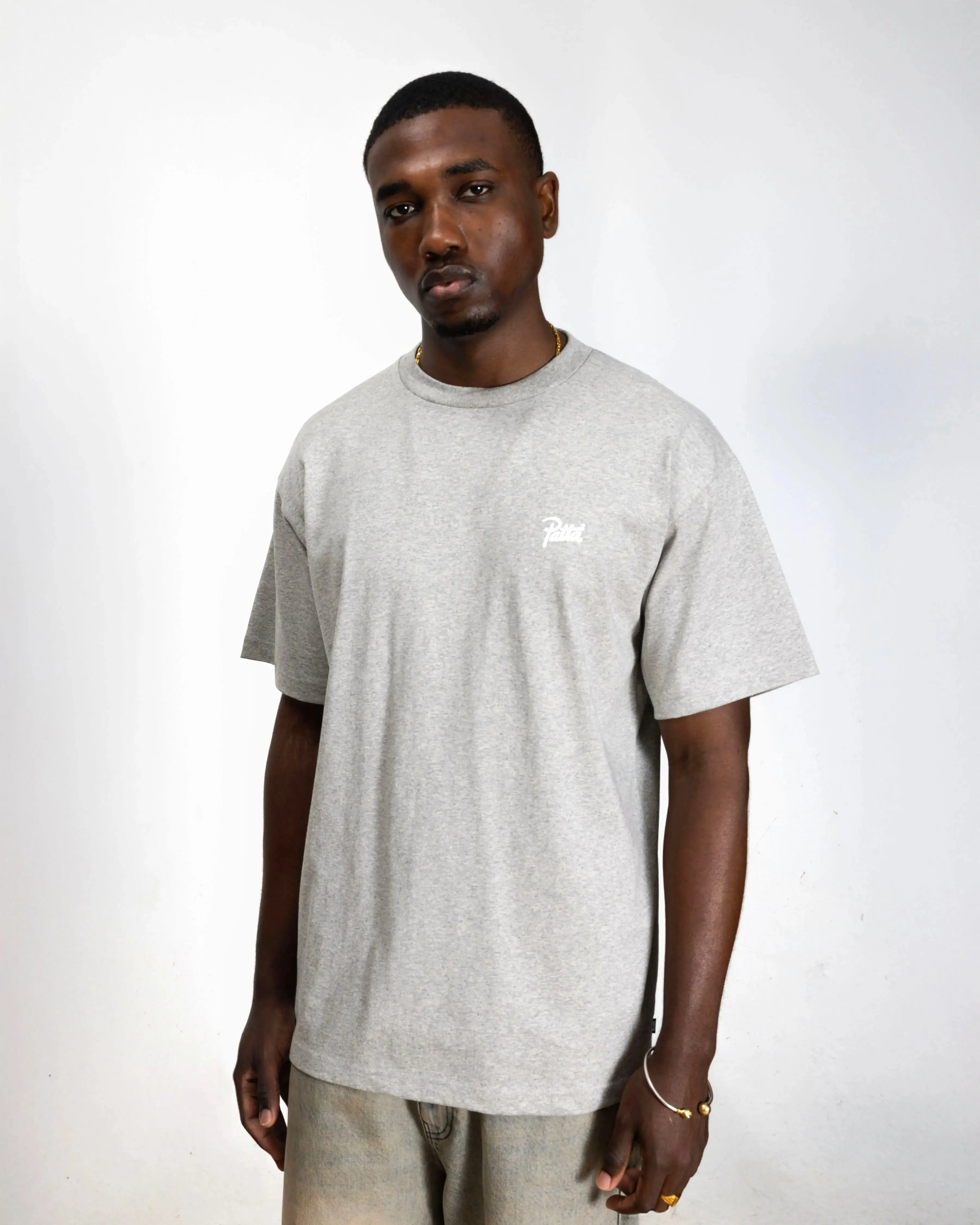 Patta Script Logo T-Shirt (Melange Grey) sold by Patta product image thumbnail 3