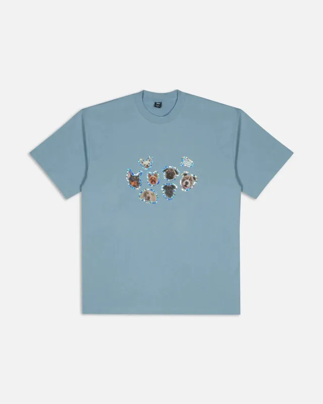 Patta Dogs T-Shirt (Dusty Blue) made by Patta