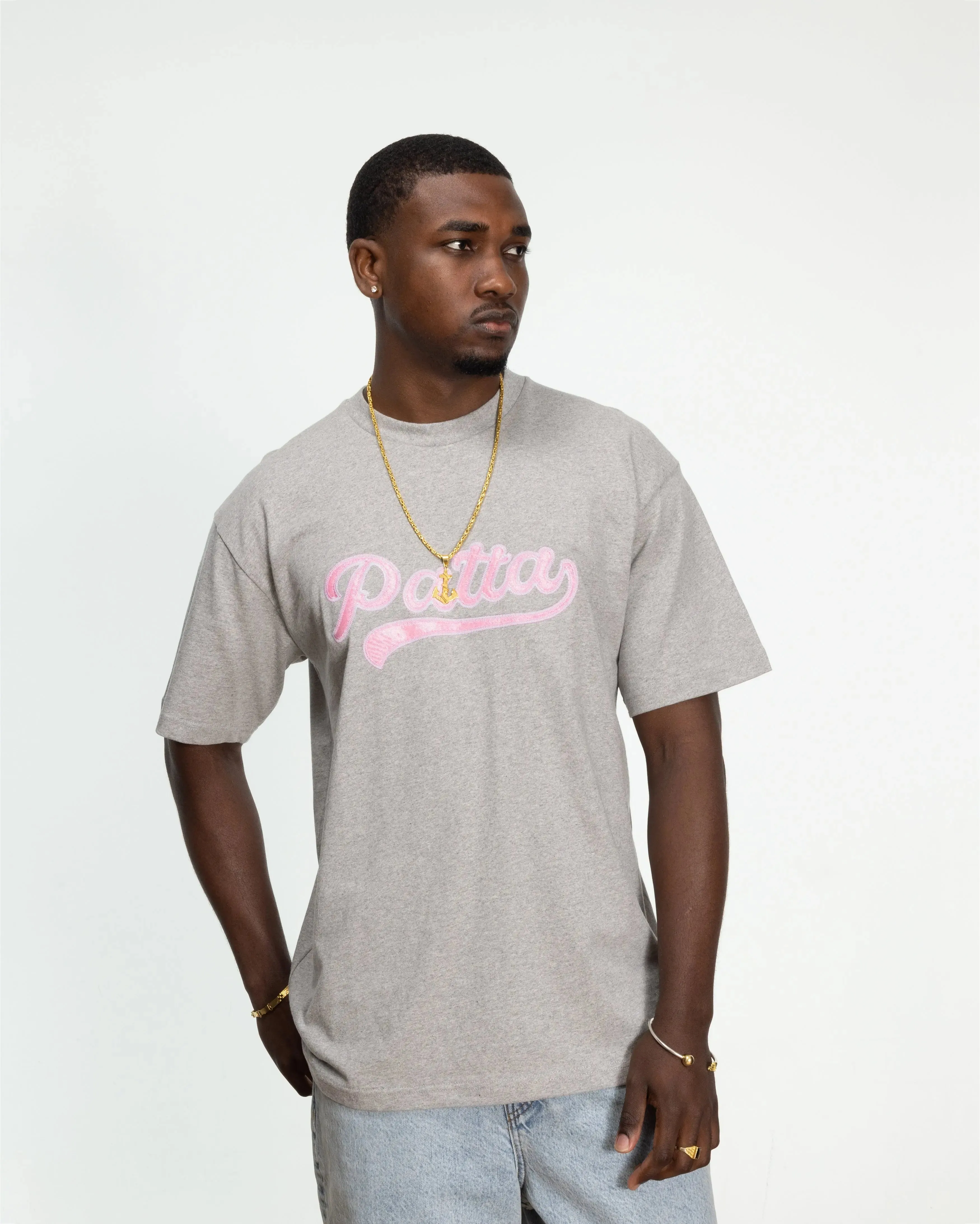 Patta Logo Tail T-Shirt (Grey heather) sold by Patta product image thumbnail 3