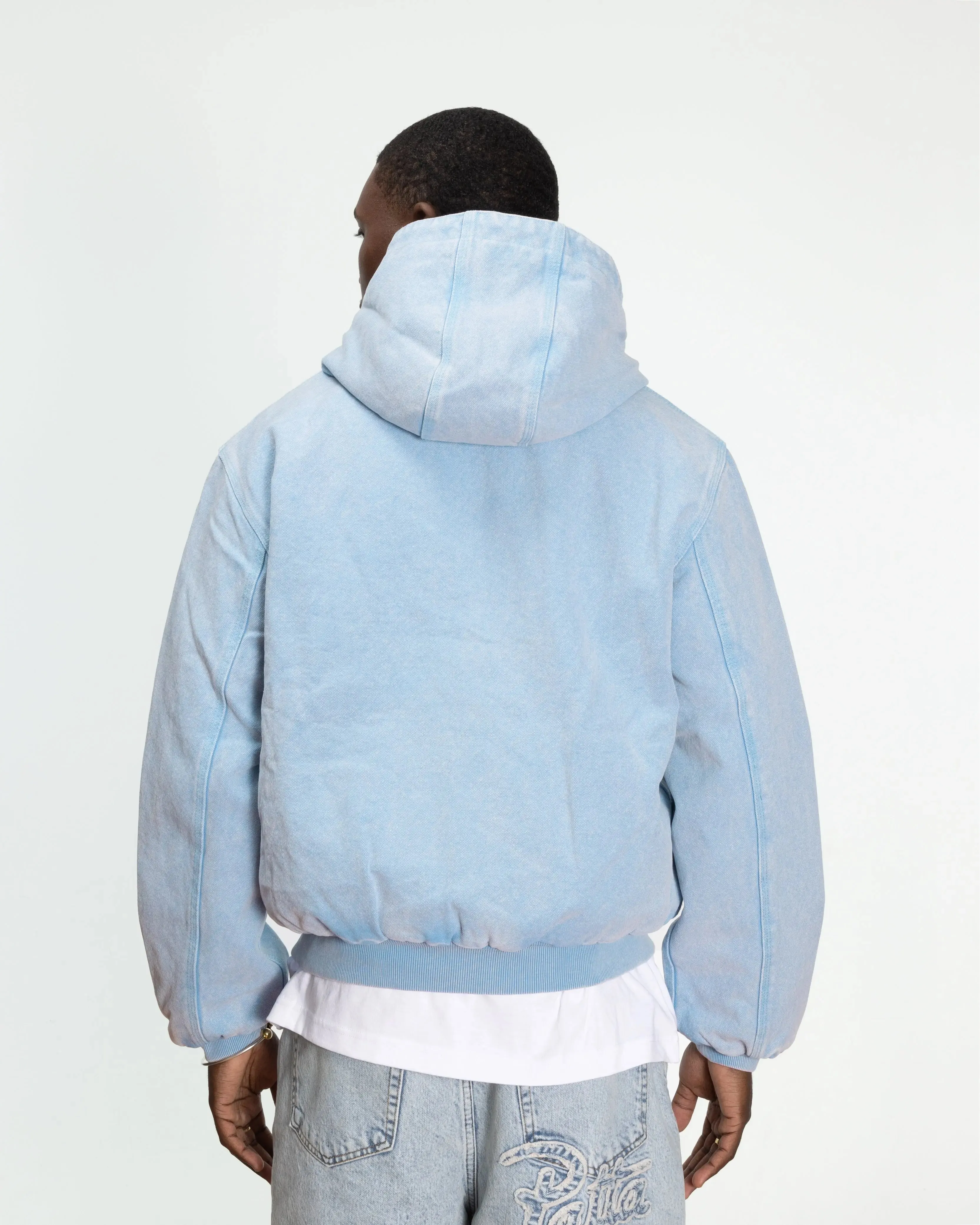 Patta Peace Canvas Hooded Jacket (Light Blue Denim) sold by Patta product image thumbnail 5