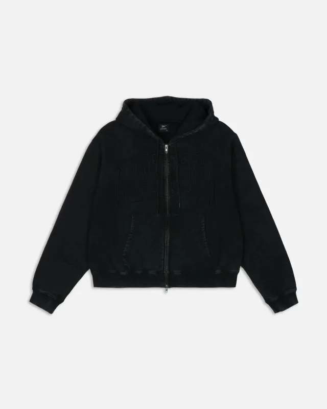 Patta Loopback Logo Zip Hooded Sweater (Moonless Night) made by Patta
