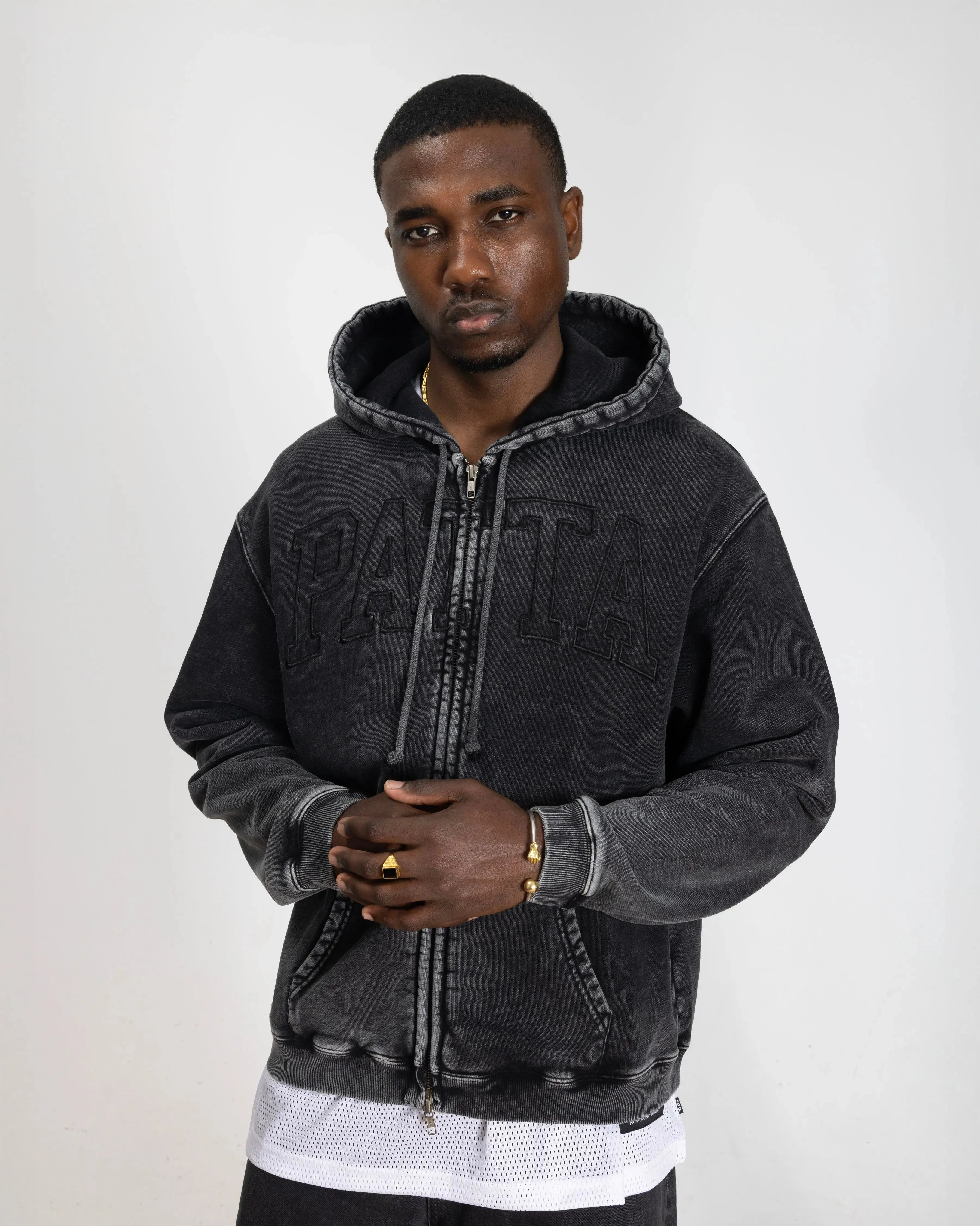 Patta Loopback Logo Zip Hooded Sweater (Moonless Night) sold by Patta product image thumbnail 3