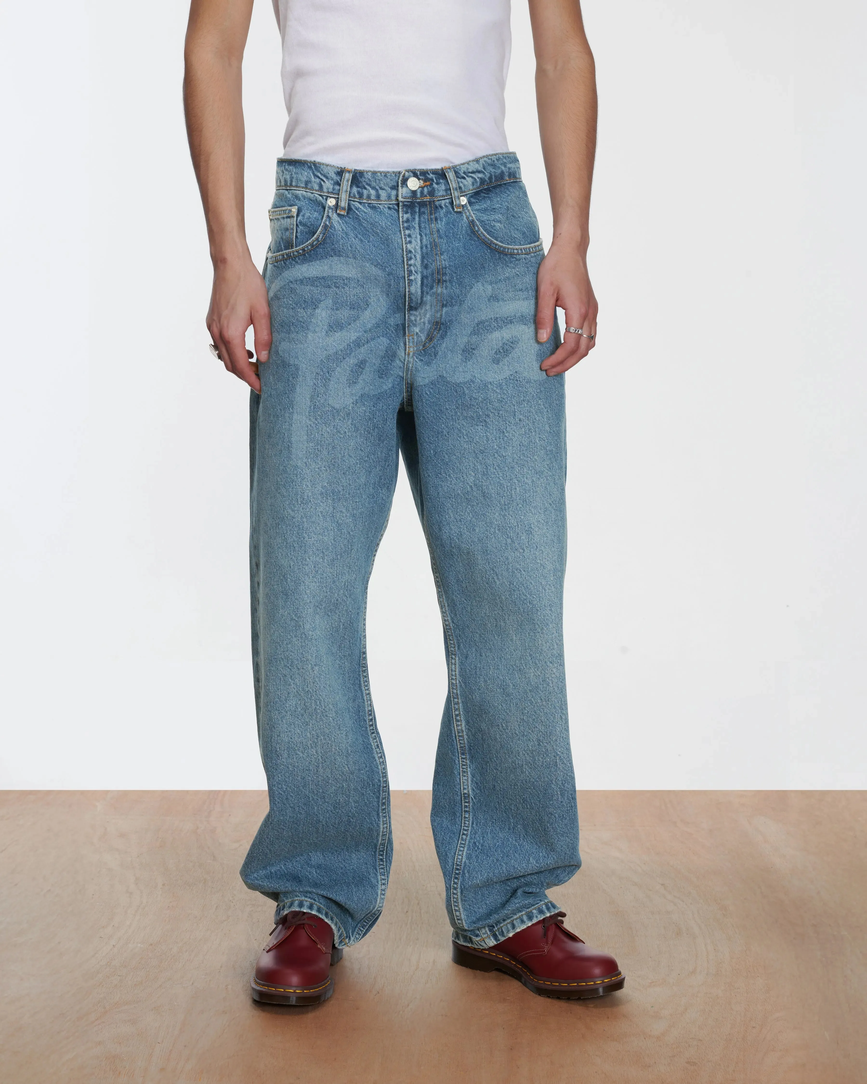 Patta Laserprint Whiskers Denim Pants (Light Blue Denim) sold by Patta product image thumbnail 3