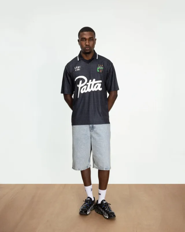 Patta Houndstooth Football Jersey (Ombre Blue) made by Patta