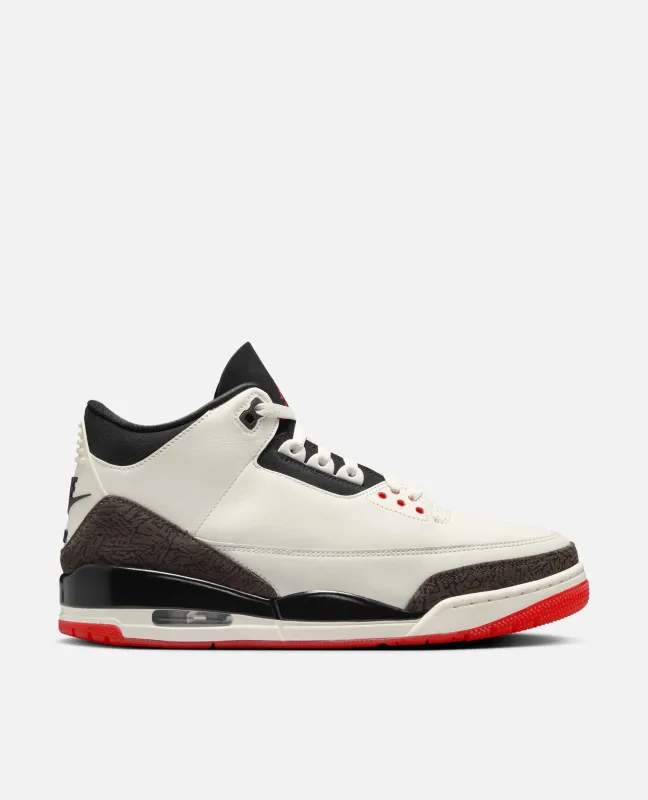 Air Jordan 3 Retro OG Nike (Sail/Black-Universal Red-Pale Ivory-Palomino) made by Nike