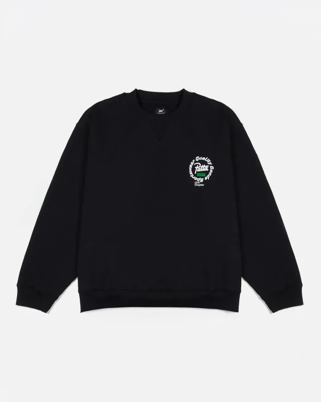 Patta Lagos Chapter Crewneck Sweater (Black) made by Patta