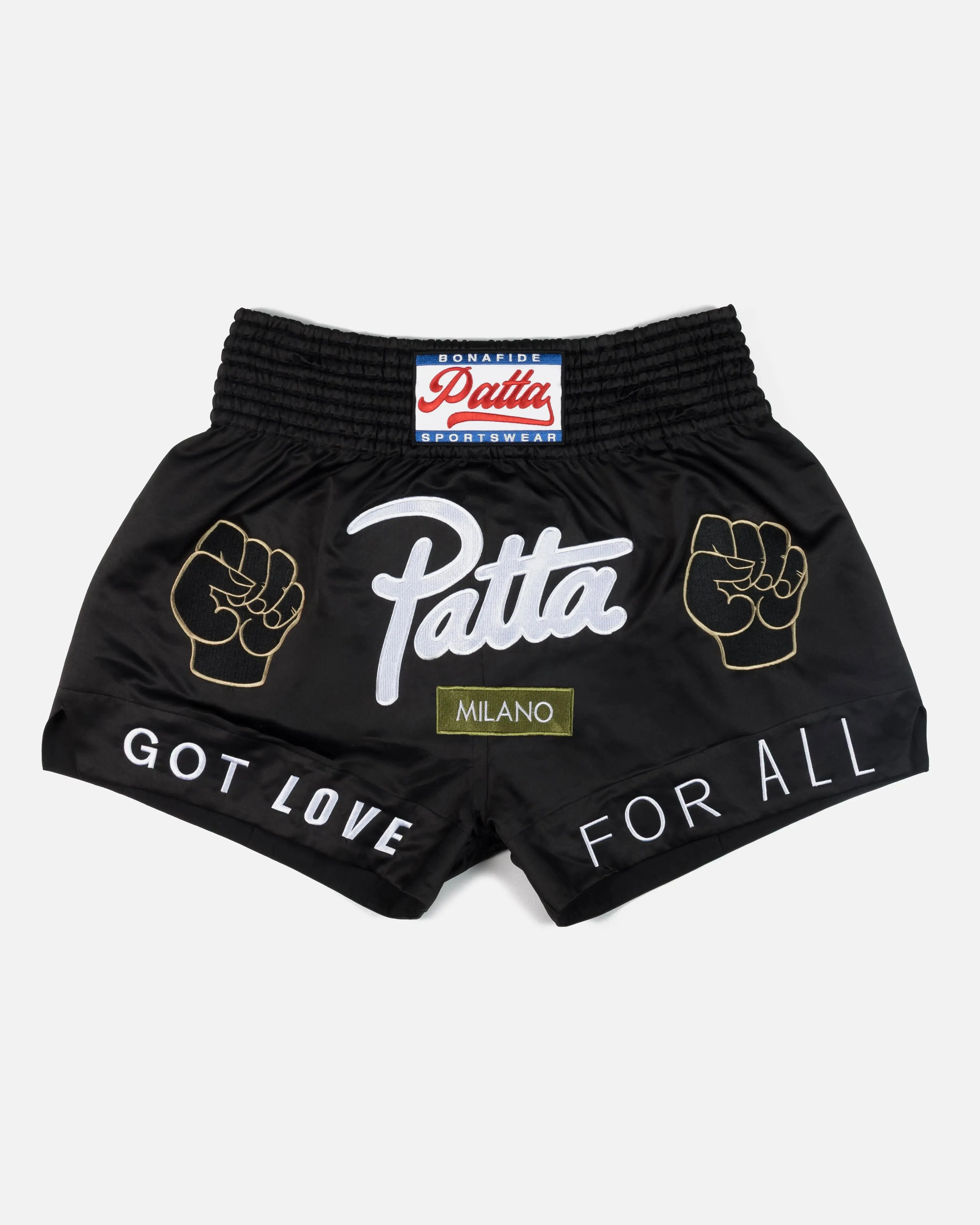 Patta Milano Chapter Muay Thai Shorts (Black) sold by Patta