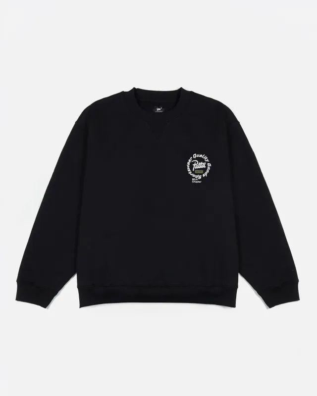Patta Milano Chapter Crewneck Sweater (Black) made by Patta