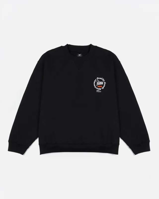 Patta Amsterdam Chapter Crewneck Sweater (Black) made by Patta