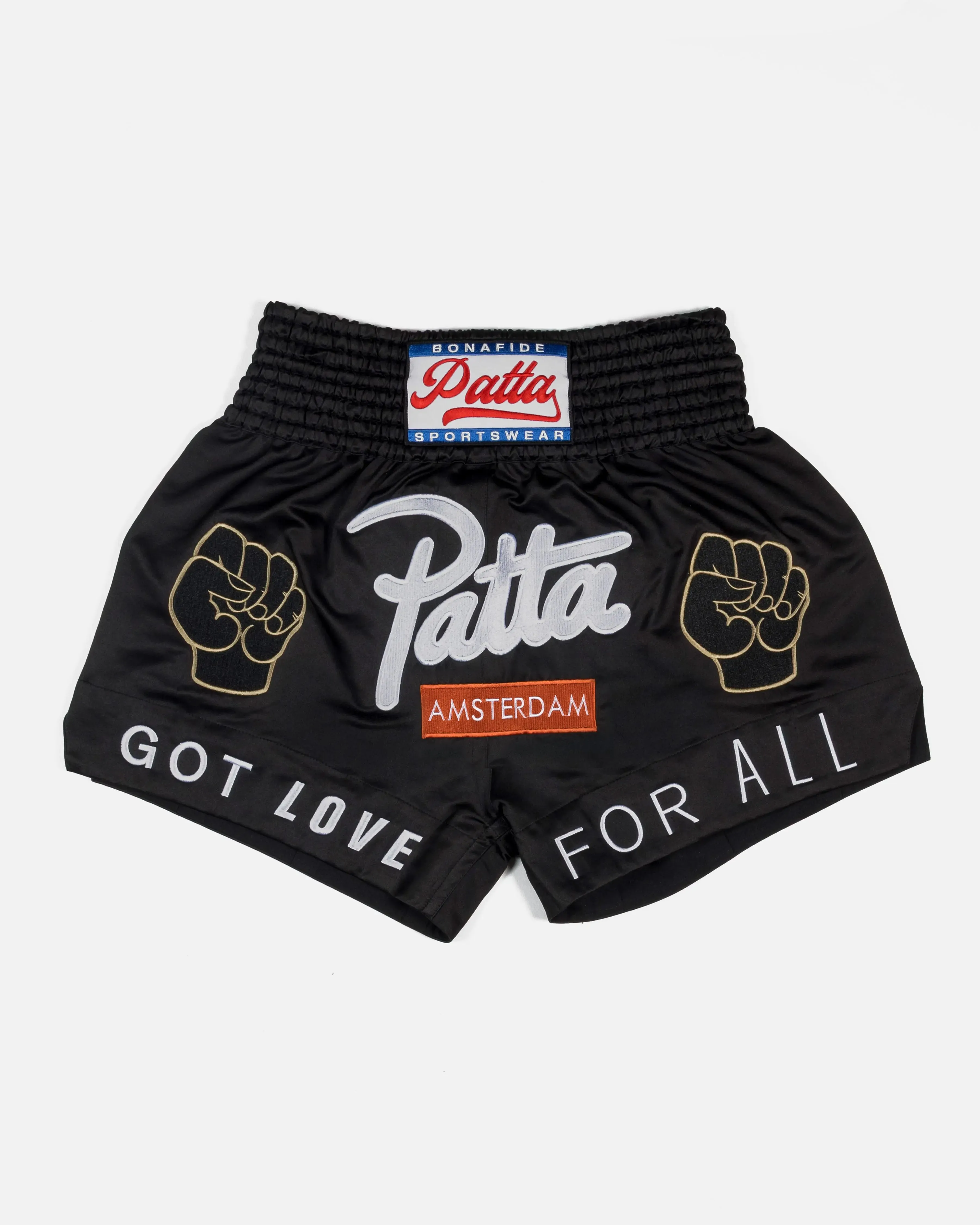 Patta Amsterdam Chapter Muay Thai Shorts (Black) sold by Patta