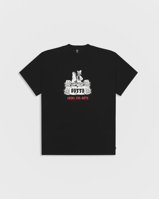 Patta DJ Skully T-Shirt Black (EA) made by Patta