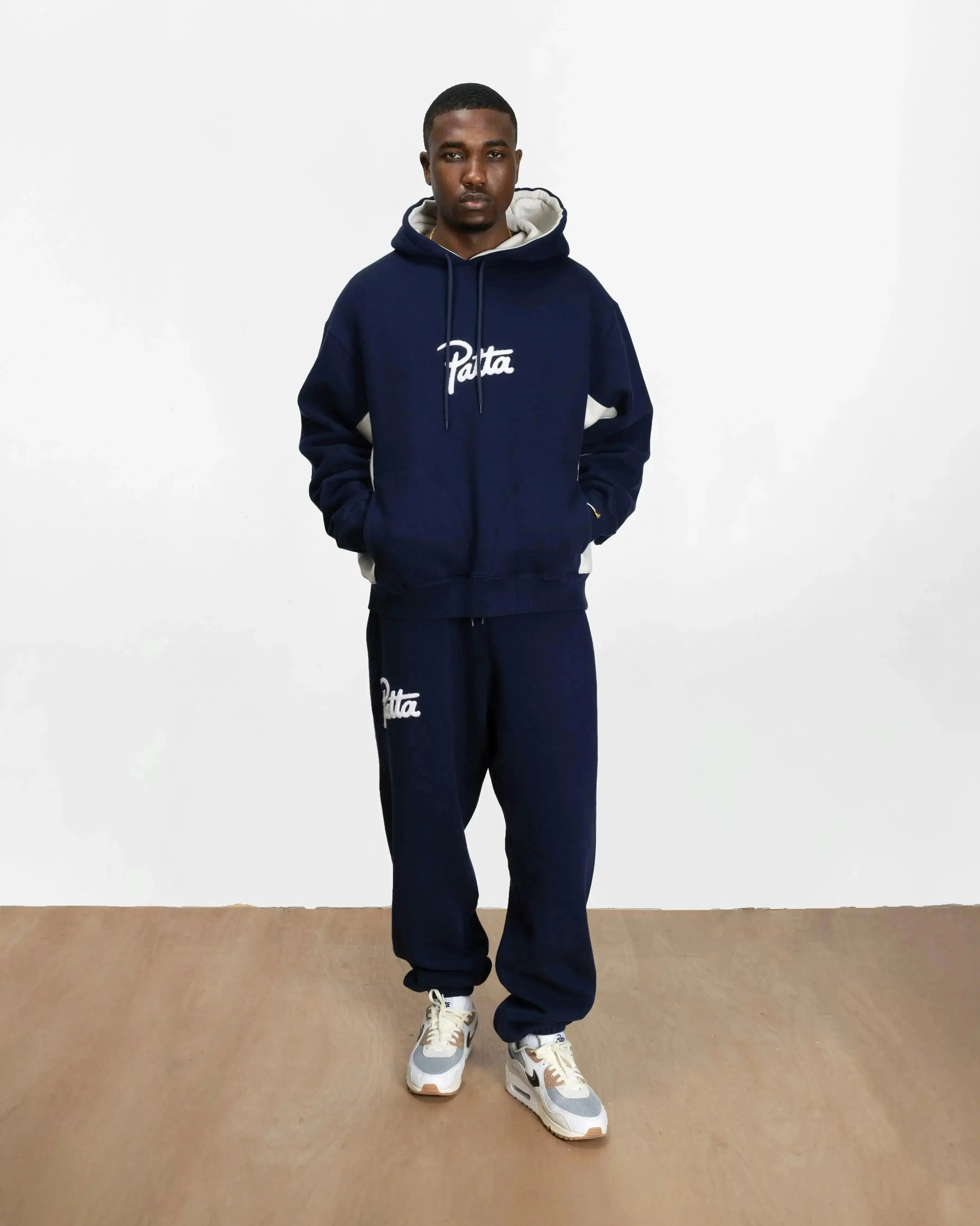 Patta Chenille Logo Hooded Sweater Black Iris (EA) sold by Patta product image thumbnail 4
