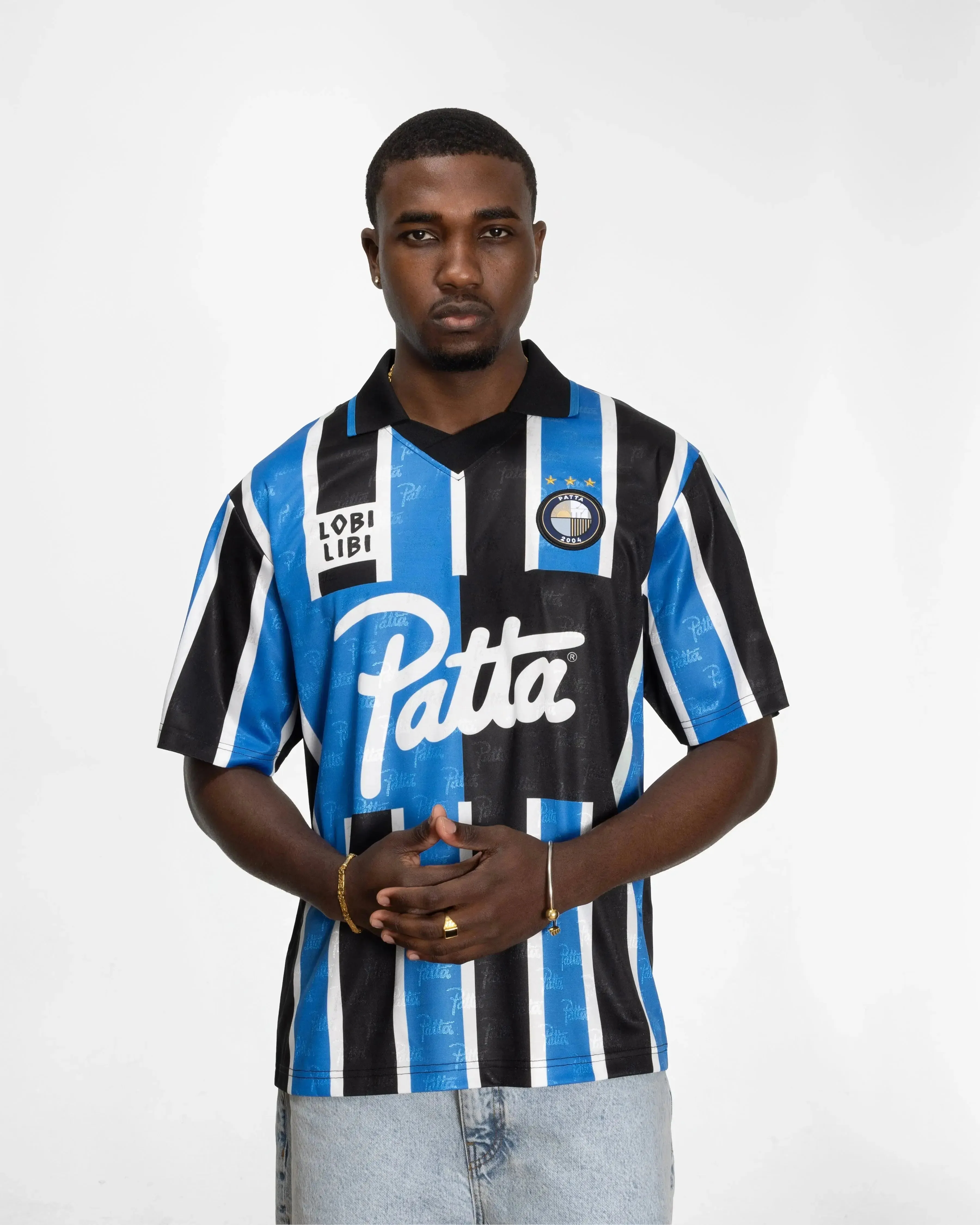 Patta Stripe Football Jersey French Blue (EA) sold by Patta product image thumbnail 4