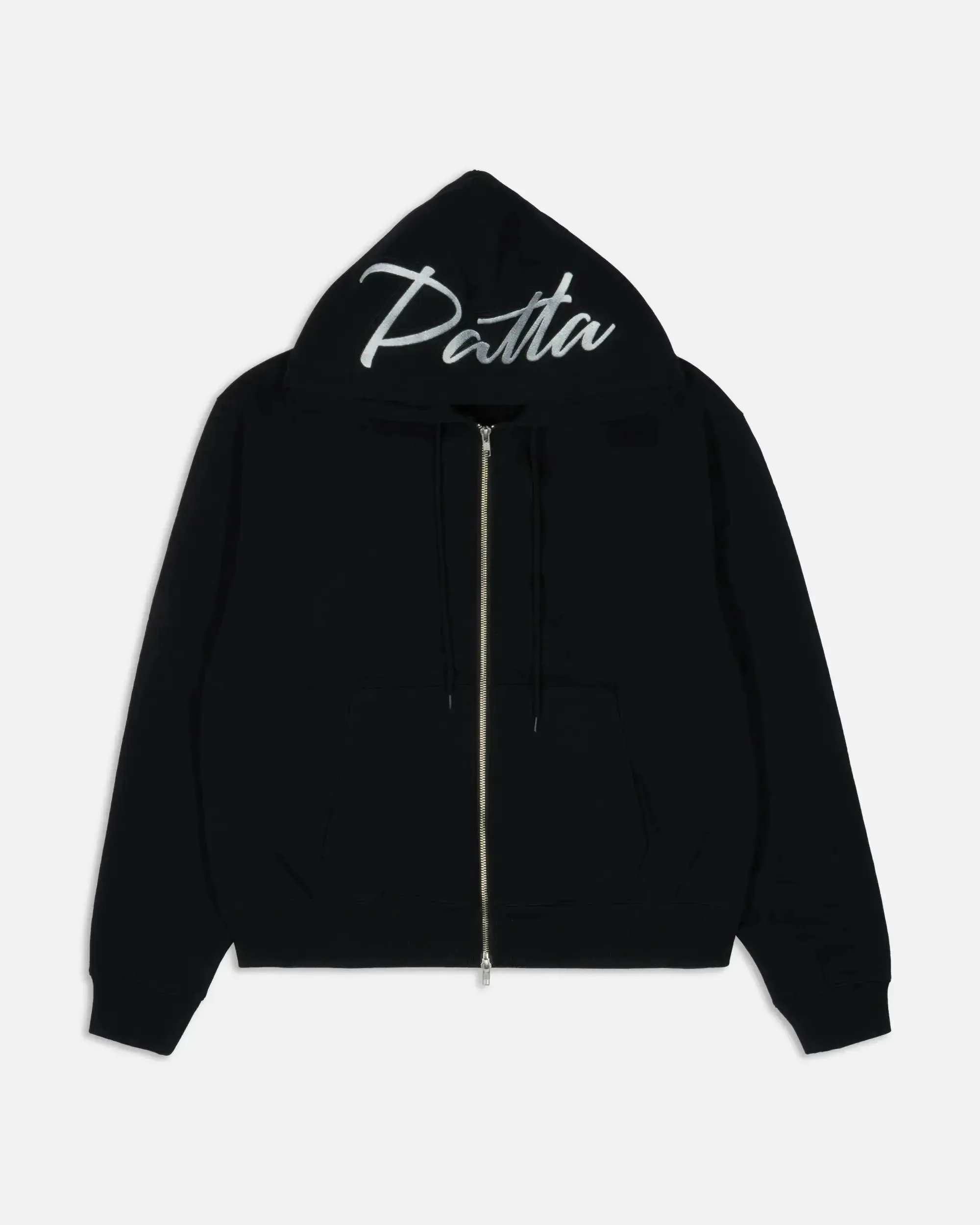 Patta Embro Classic Zip Up Hooded Sweater Black (EA) sold by Patta