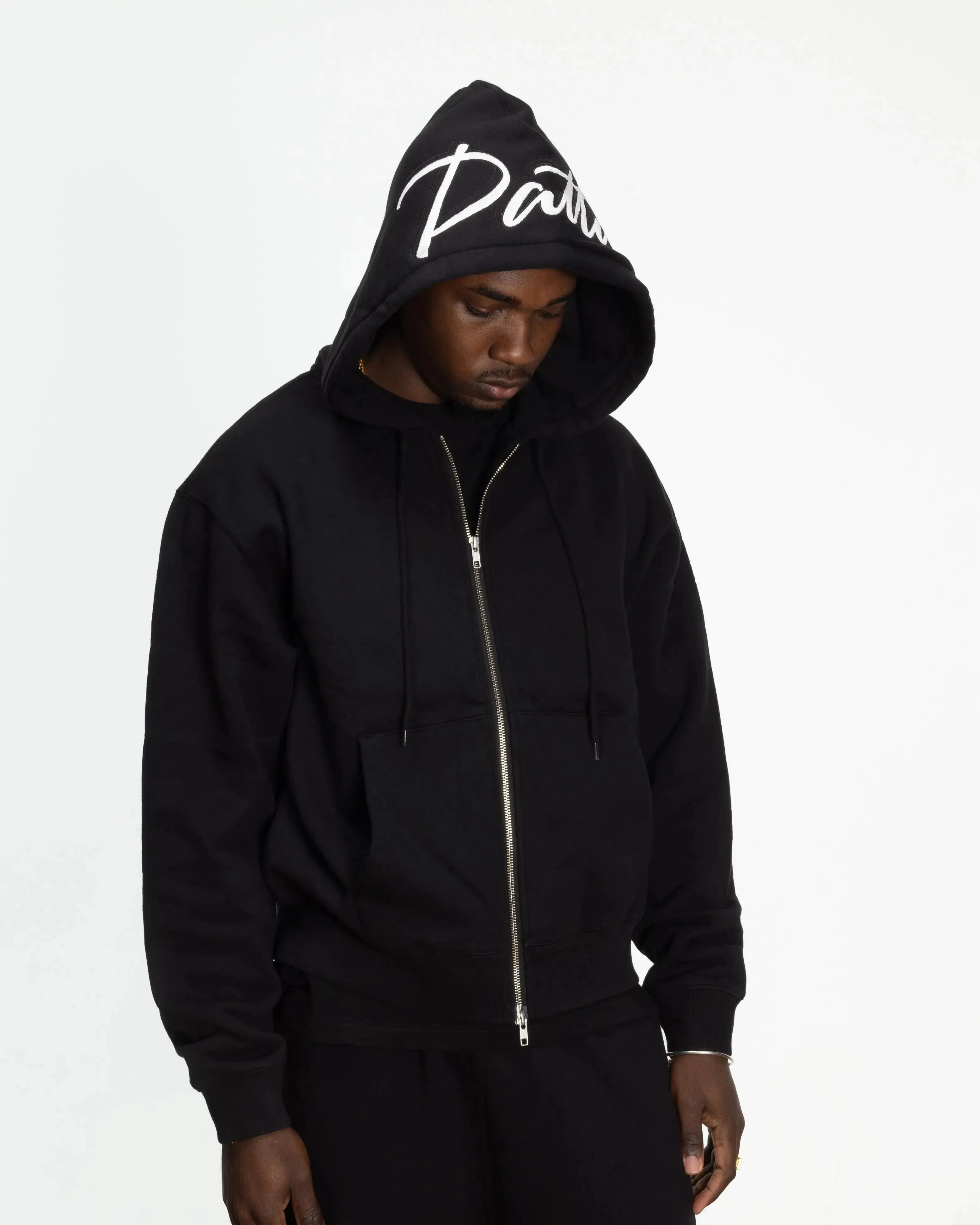 Patta Embro Classic Zip Up Hooded Sweater Black (EA) sold by Patta product image thumbnail 3