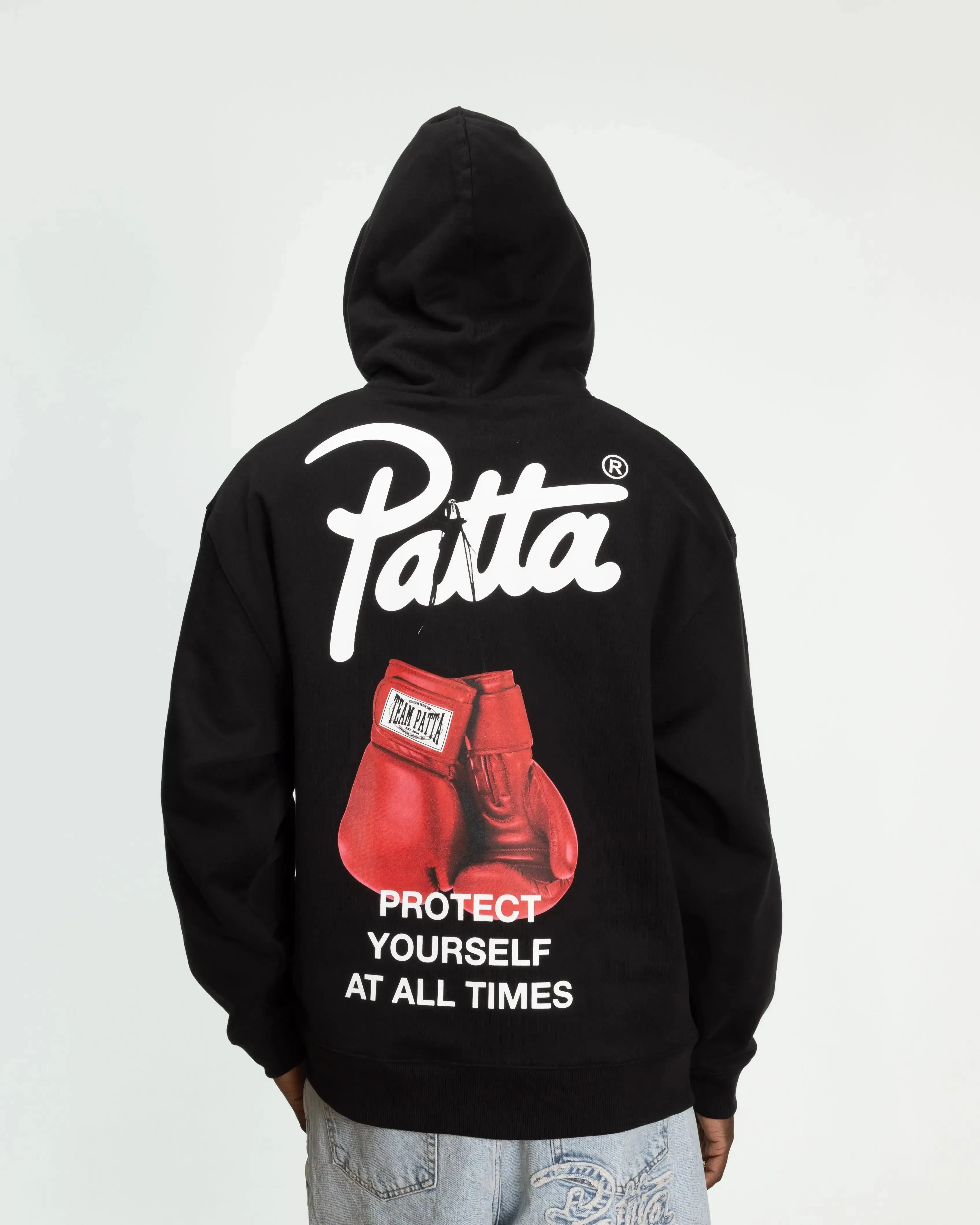 Patta Protect Yourself Hooded Sweater Black (EA) sold by Patta product image thumbnail 3