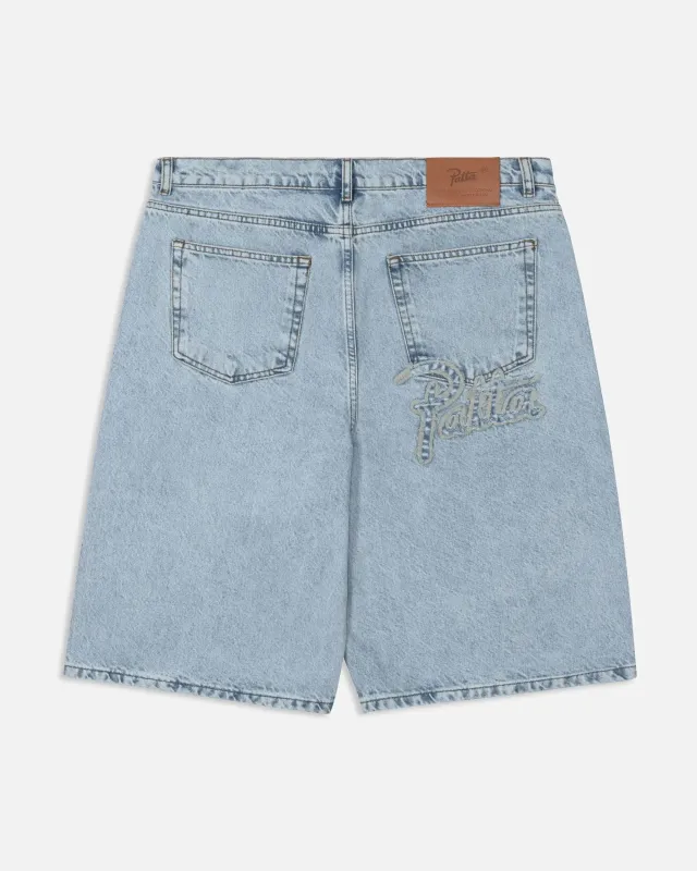 Patta Light Wash Denim Shorts Light Blue Denim (EA) made by Patta