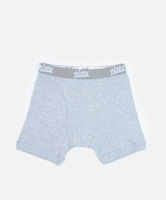 Patta Underwear Boxer Briefs 2-Pack (Melange Grey) made by Patta
