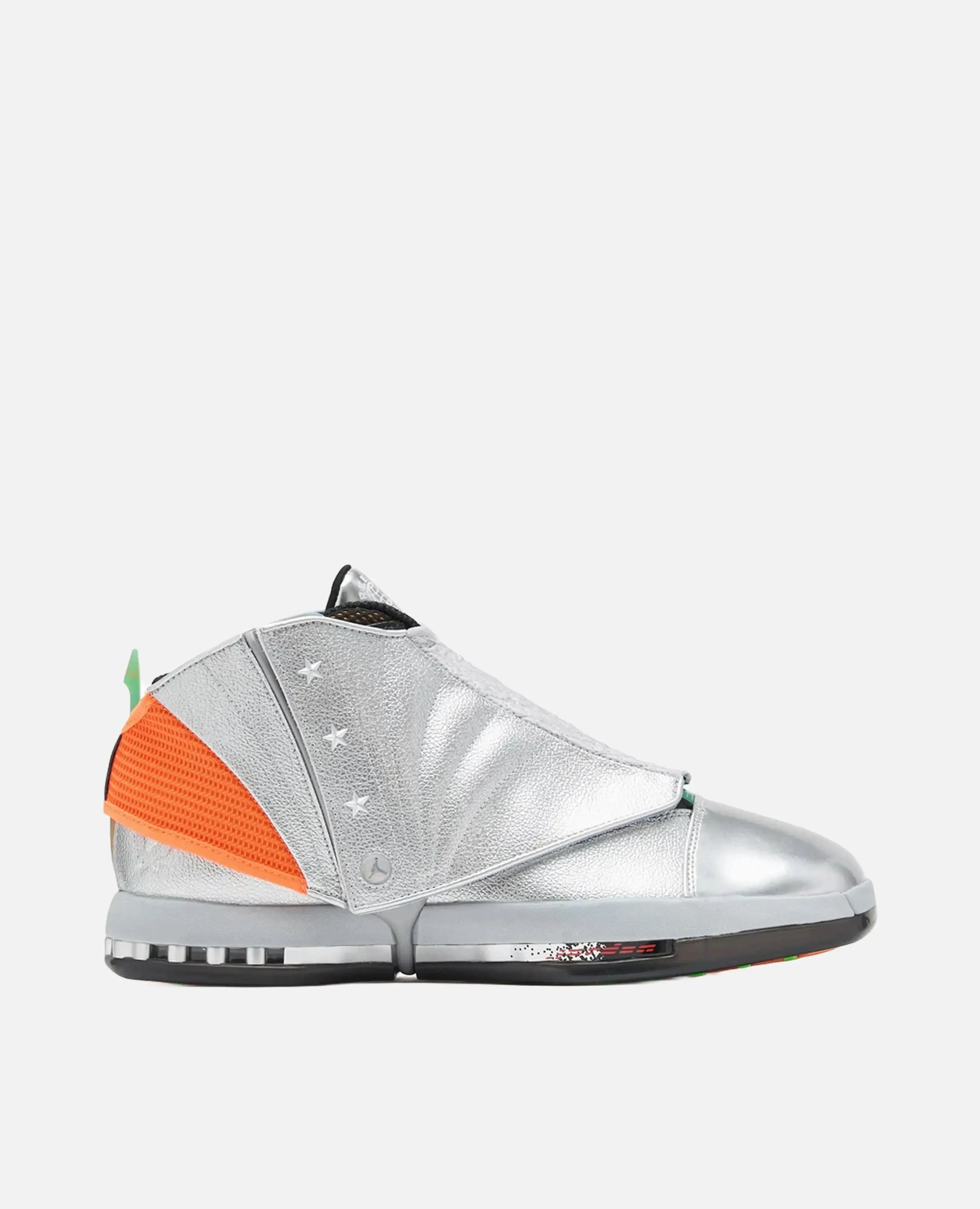 Air Jordan 16 x Free The Youth SP (Metallic Silver/Picante Red) sold by Patta