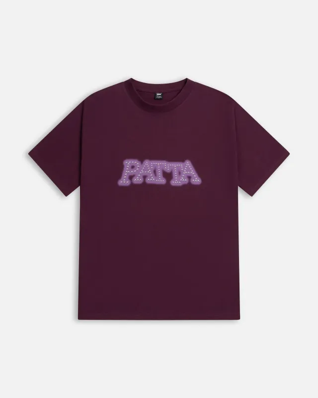Patta Studs T-Shirt (Potent Purple) made by Patta