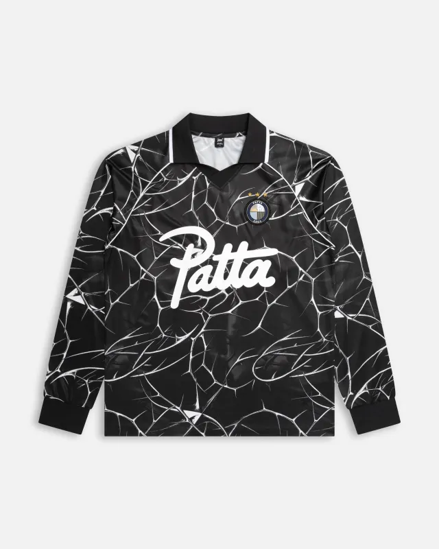 Patta Thorns Longsleeve Football Jersey (Moonless Night) made by Patta