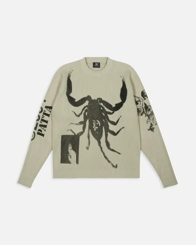Patta Scorpio Knitted Jumper (Plaza Taupe) made by Patta