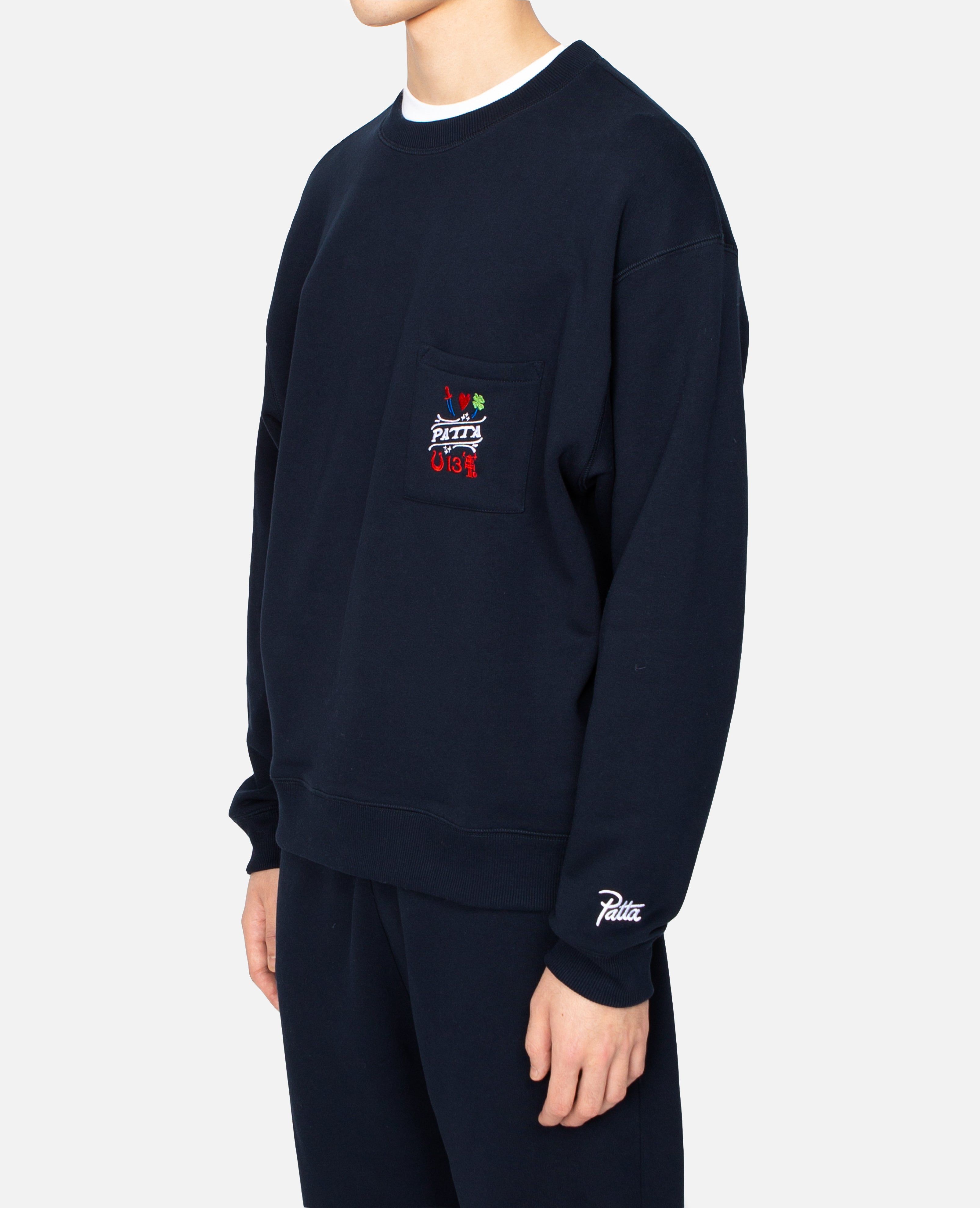 Patta Lucky Charm Pocket Crewneck Sweater (Sky Captain) sold by Patta product image thumbnail 3