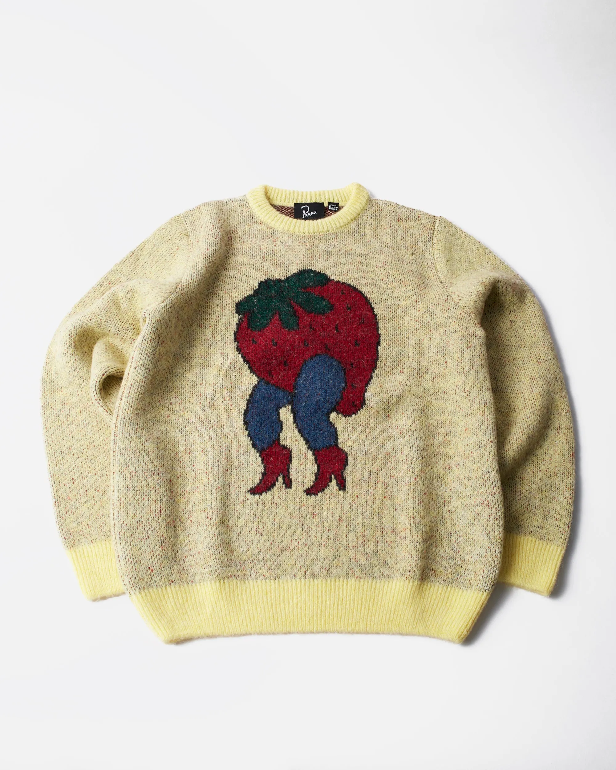 byParra Stupid Strawberry Knitted Pullover sold by Patta