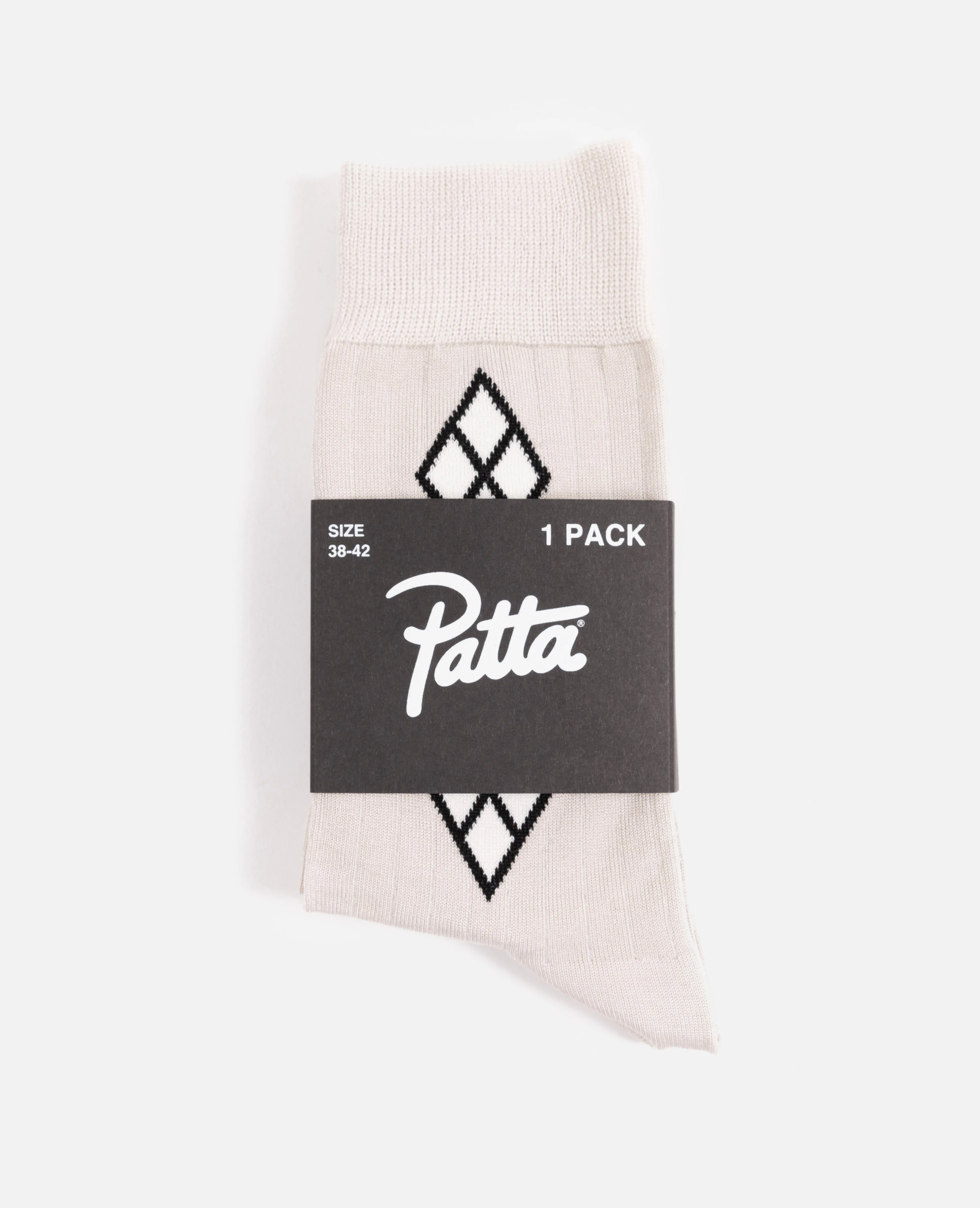 Patta Argyle Dress Socks (Natural) sold by Patta product image thumbnail 3