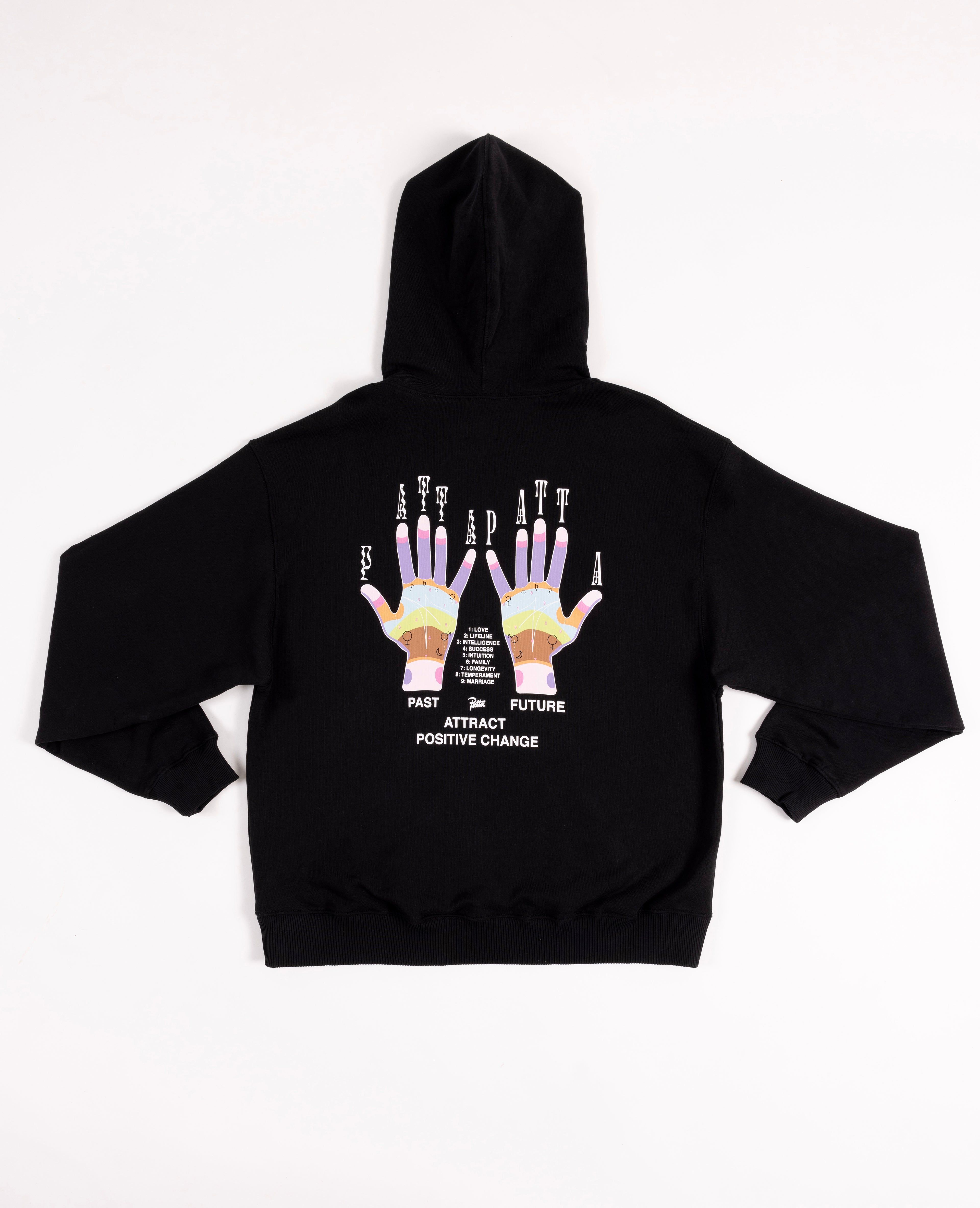 Patta Palmistry Boxy Hooded Sweater (Black) sold by Patta